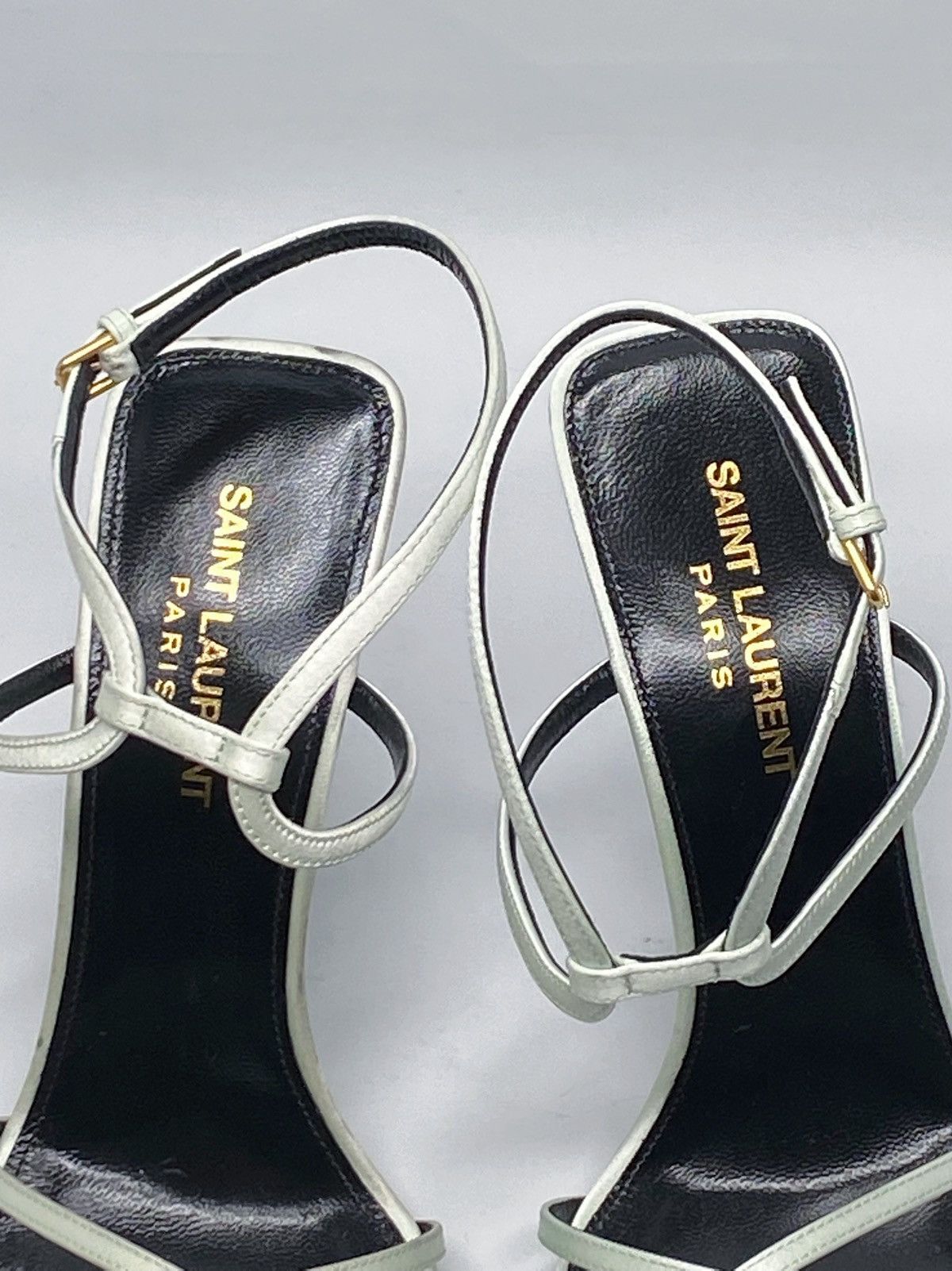 Yves Saint Laurent Saint Laurent Nuit 105mm high-heeled sandals size 37.5 Size US 7.5 / IT 37.5 - 5 Thumbnail