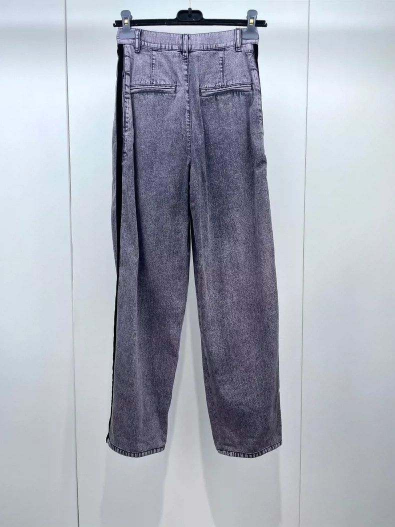 Chanel Chanel Smoke gray color-blocked jeans Size 42" / US 20 - 2 Thumbnail