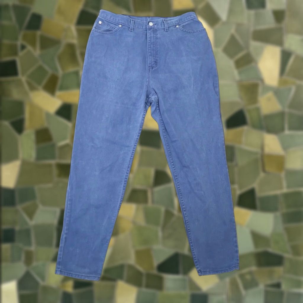 Faded Glory VINTAGE 90s Faded Glory denim high rise straight leg jeans Navy Blue 33" Inseam 29" Womens Jeans Mom Rise 13.5" 100% Cotton Size 34" / US 12 / IT 48 - 1 Thumbnail
