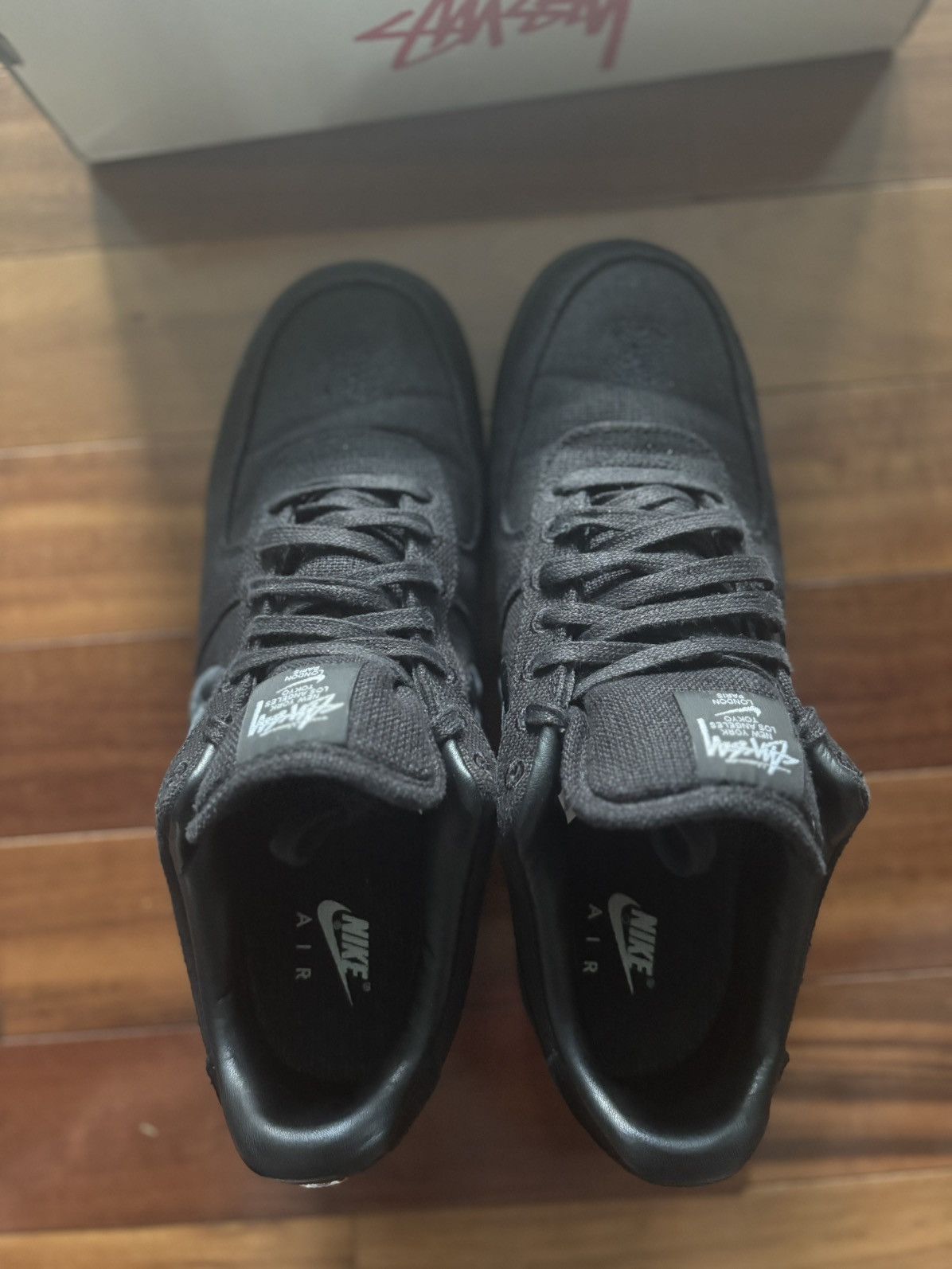 Nike × Stussy Stussy Nike AF1 Triple Black Size US 13 / EU 46 - 6 Thumbnail