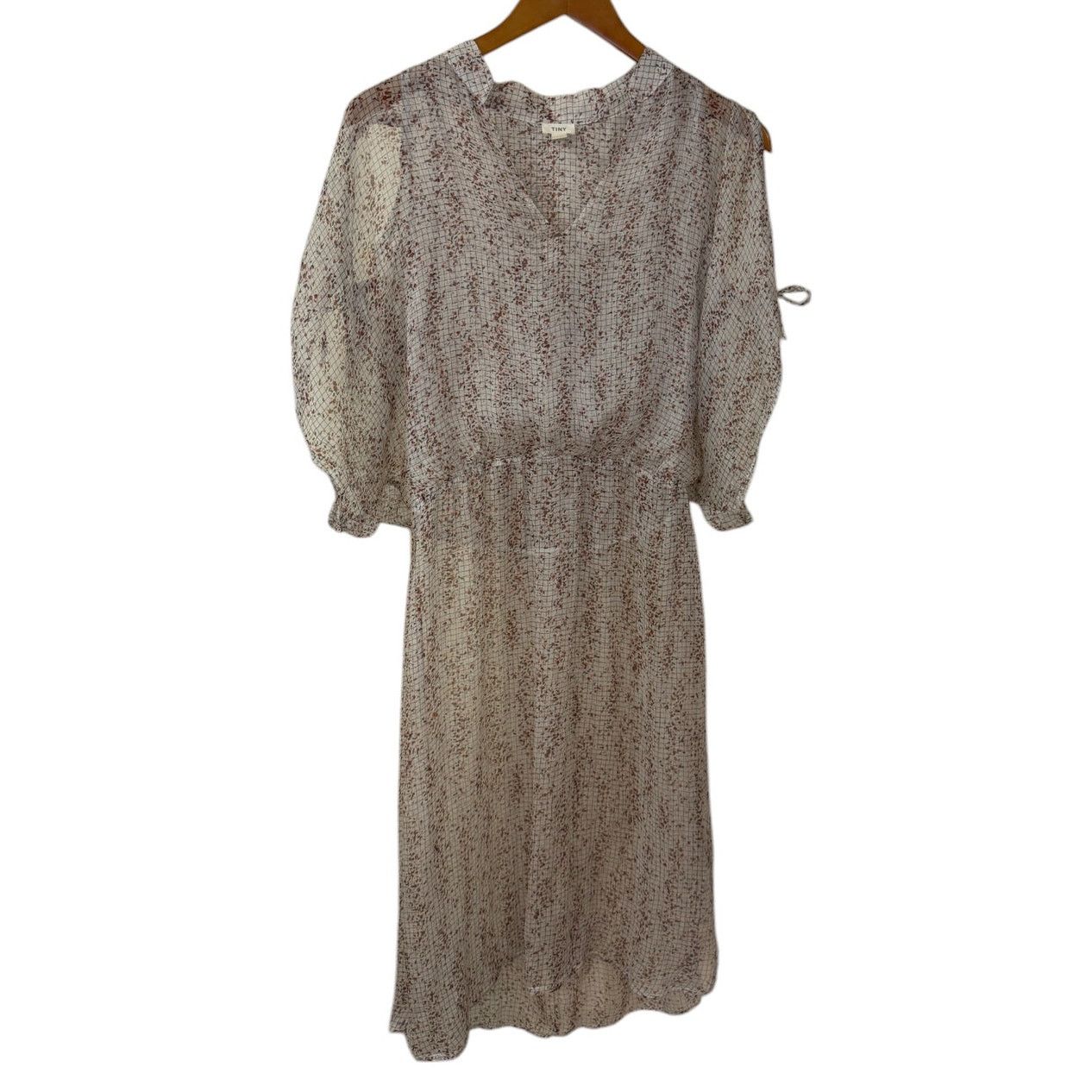 Anthropologie Anthropologie Tiny Sheer Dress Women M Brown Floral READ Size M / US 6-8 / IT 42-44 - 1 Thumbnail