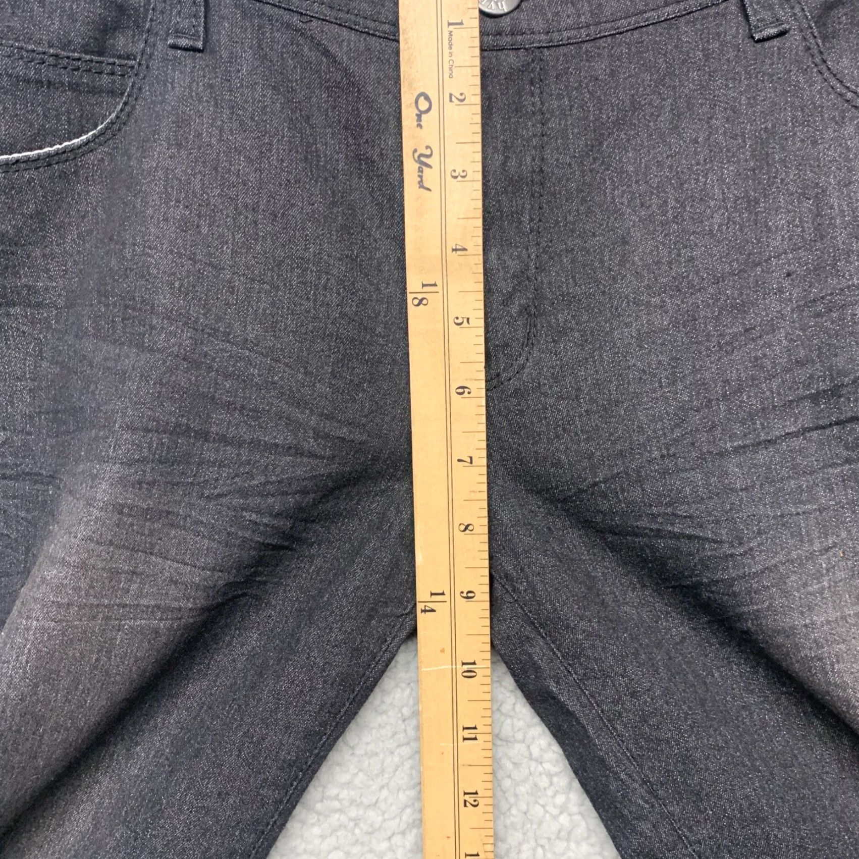 Vintage Hype Womens Capri Shorts Black Size 11 Stretch 34 x 19 Rise 8.5 Size 32" / US 10 / IT 46 - 7 Thumbnail
