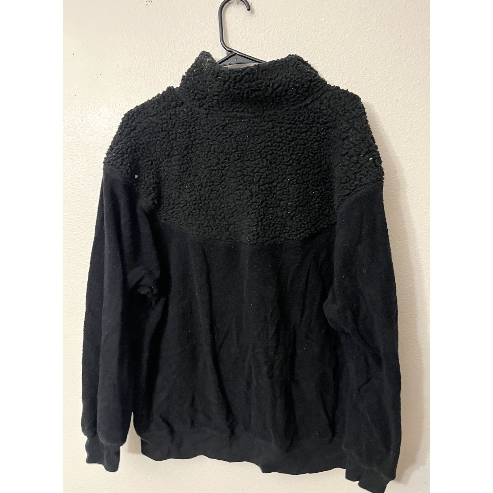 Vintage Aerie Sweater Shirt Women’s Small Black 1/4 Zip Oversized Pullover Cozy Fleece Knit Classic Relaxed Size S / US 4 / IT 40 - 3 Thumbnail