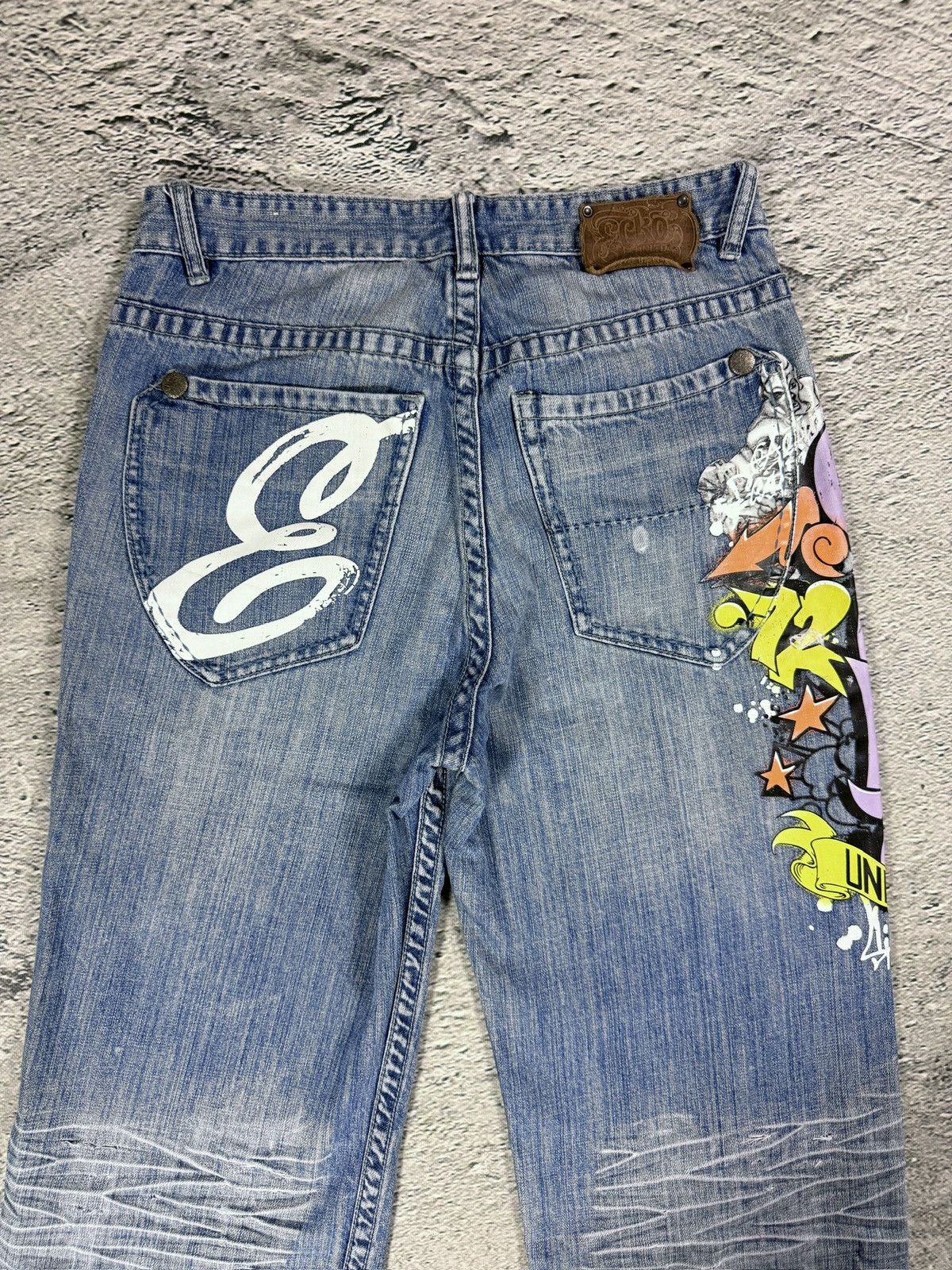 Ecko Unltd. Ecko Vitage jeans denim baggy pants Y2K print Size US 31 - 2 Thumbnail