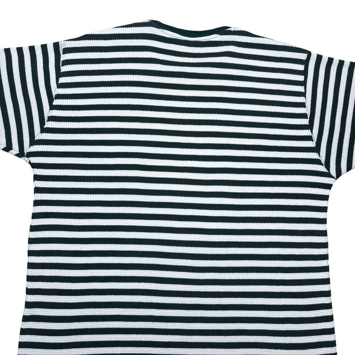 Polo Ralph Lauren Polo Ralph Lauren Green Striped Spell Out Thermal Knit Tee Size US XL / EU 56 / 4 - 11 Thumbnail