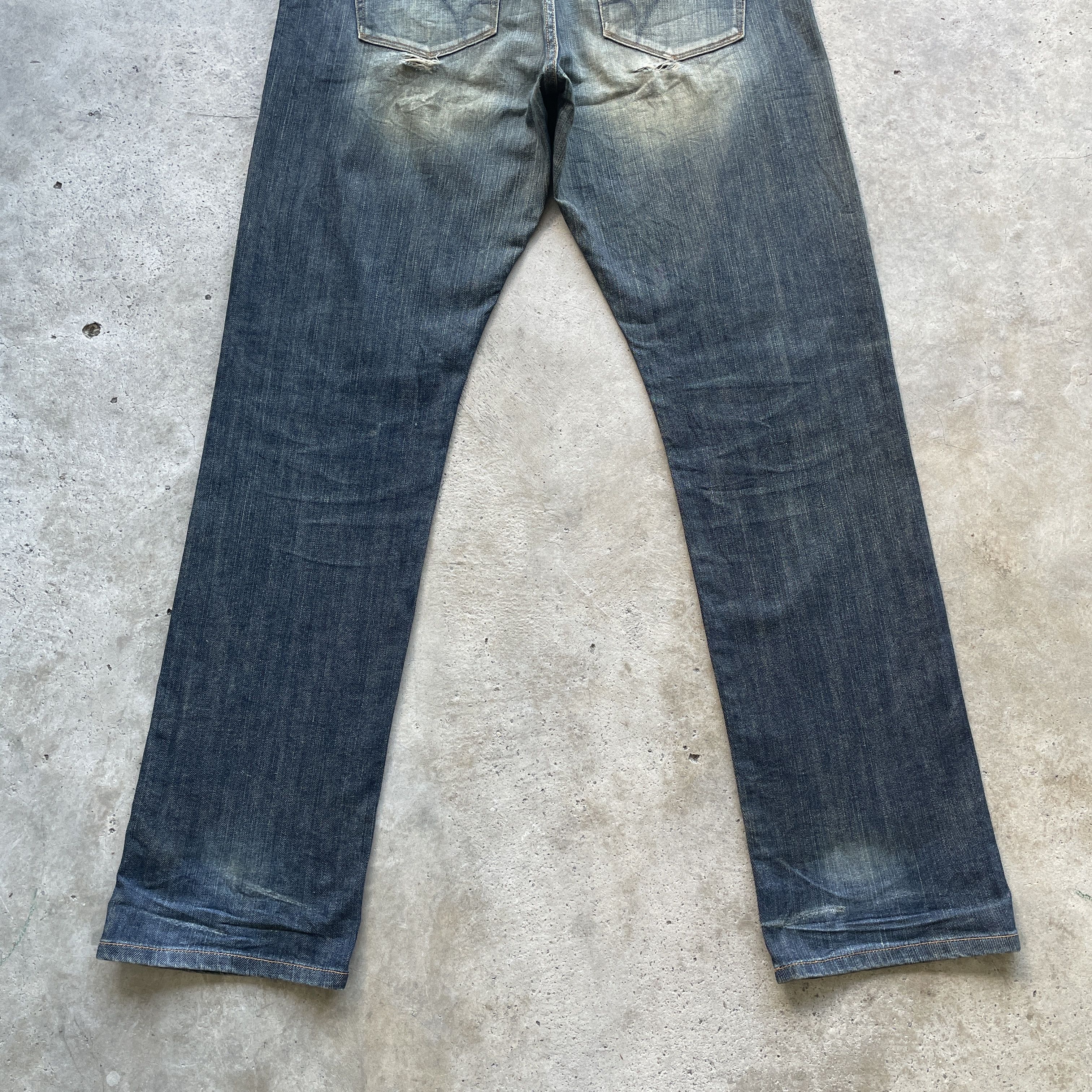Japanese Brand VINTAGE BACK NUMBER RUSTY JEANS REDLINE FADED DENIM PANT W36 Size US 36 / EU 52 - 12 Thumbnail