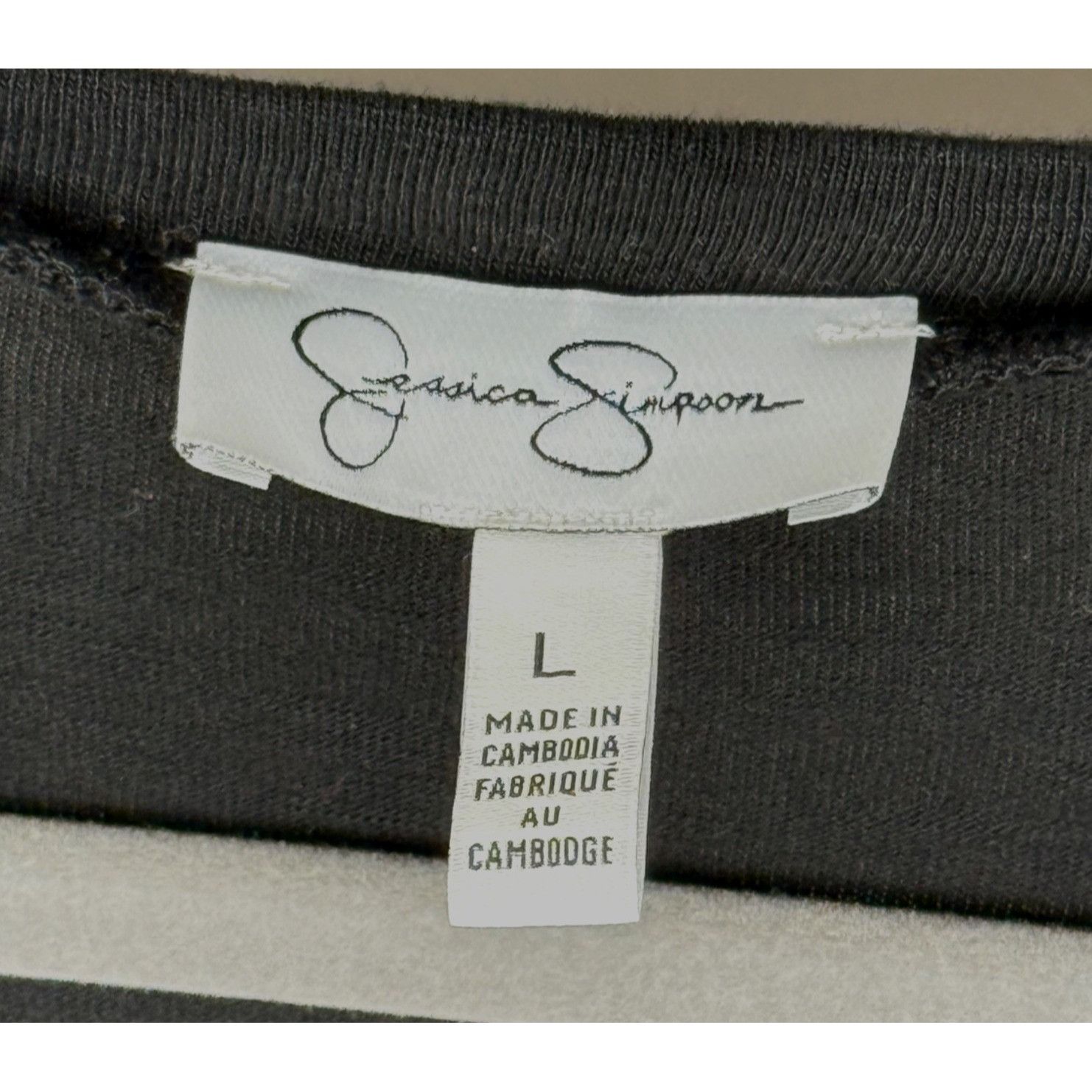 Jessica Simpson Jessica Simpson Women's Flutter Sleeve Tee Relaxed Fit V-Nec Size L / US 10 / IT 46 - 2 Thumbnail