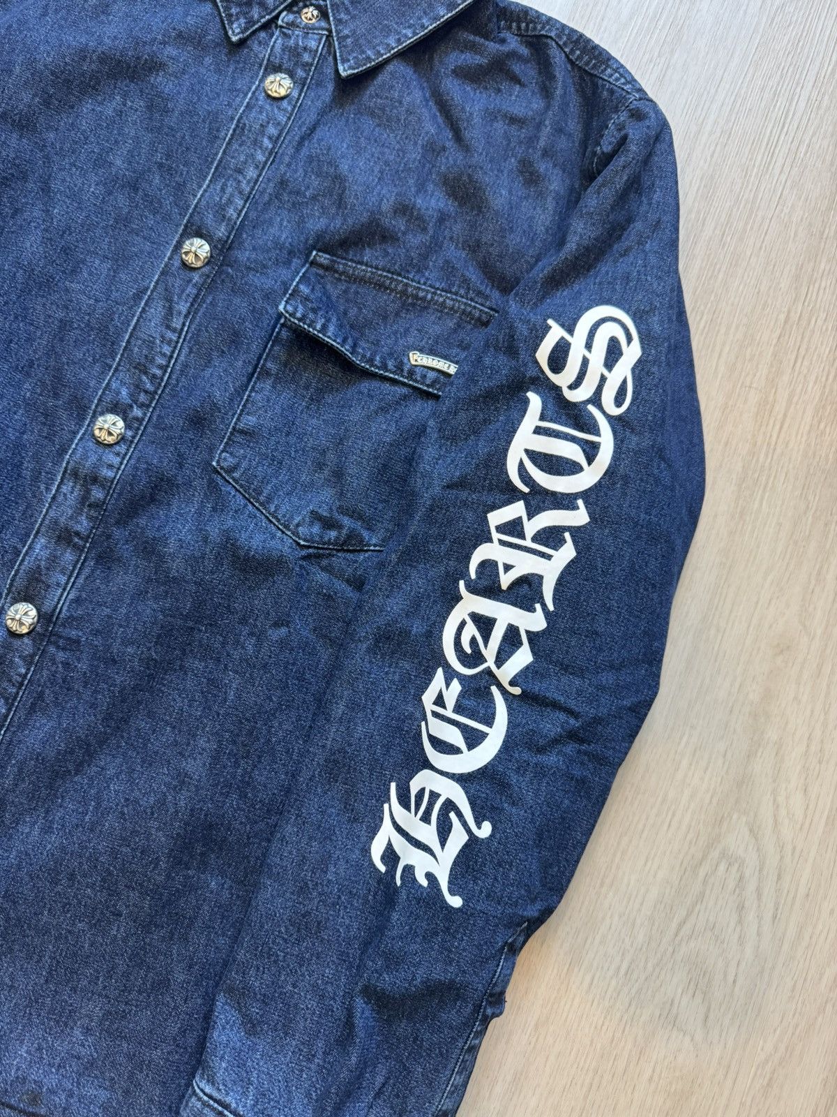 Chrome Hearts Chrome Hearts Work’n Denim Lucky Patch Padded Shirt Size US L / EU 52-54 / 3 - 4 Thumbnail