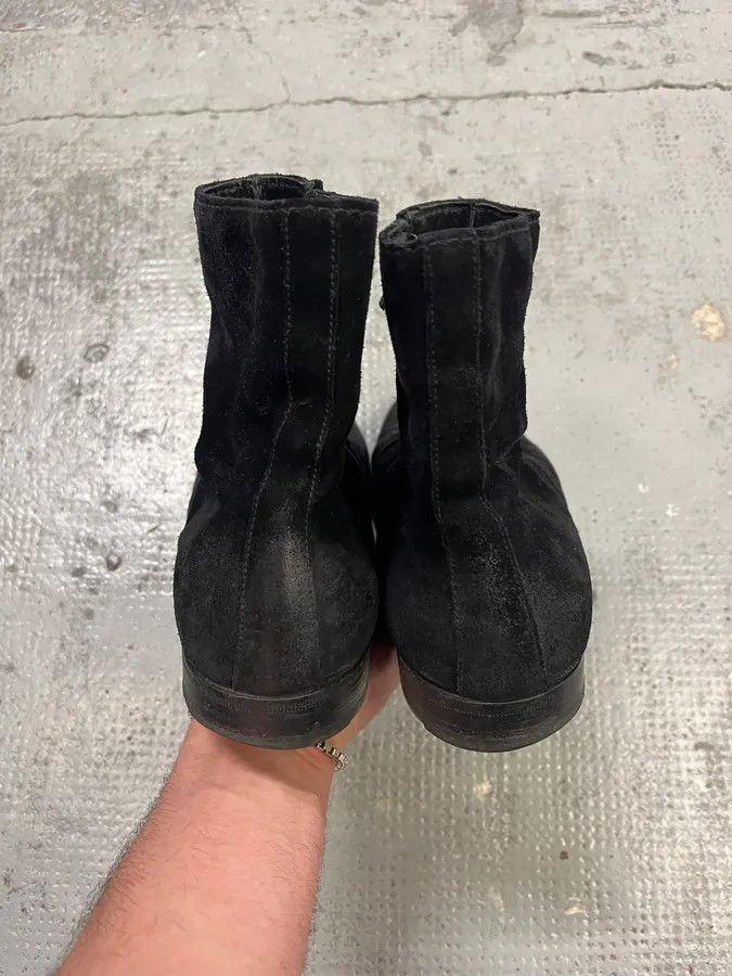 Prada Prada Black Eroded Leather Chelsea Boots Size US 9 / EU 42 - 5 Thumbnail