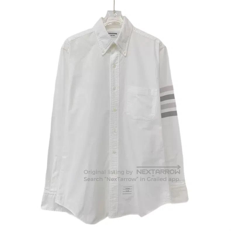 Thom Browne Thom Browne Long-sleeved shirt with single row of buttons Size US M / EU 48-50 / 2 - 1 Thumbnail