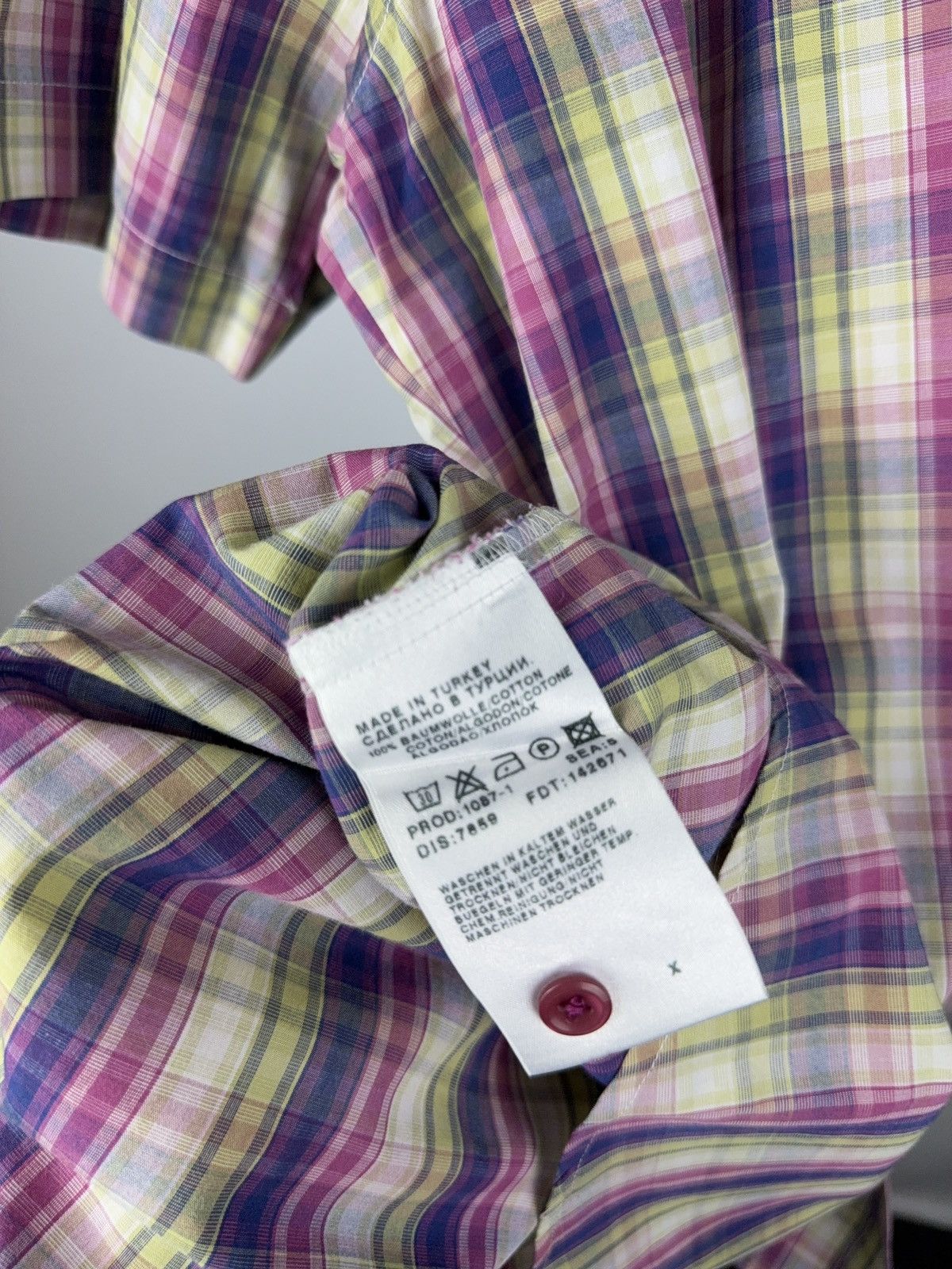 Hugo × Hugo Boss Hugo Boss Orange Label Patterned Shirt Short Sleeve Y2K Size US XL / EU 56 / 4 - 4 Thumbnail