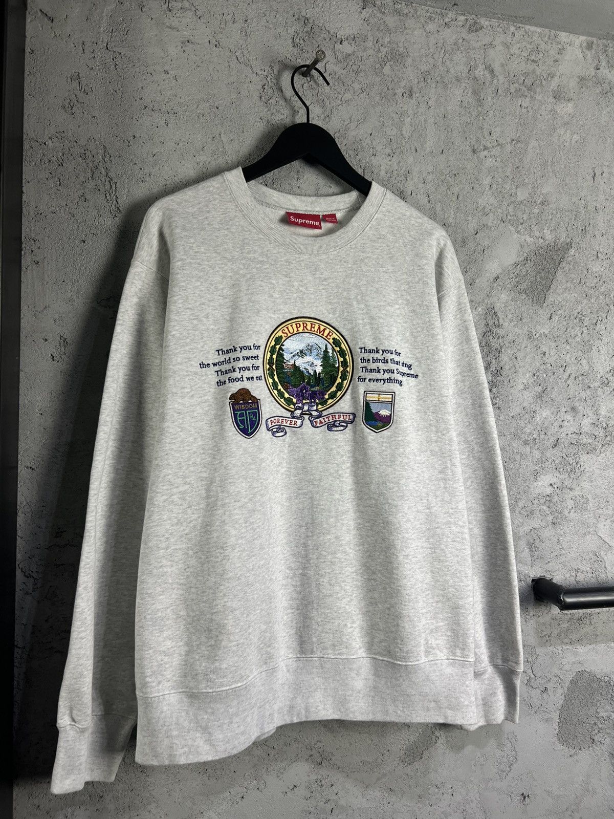Supreme Supreme Mountain Grey Crewneck XL Size US XL / EU 56 / 4 - 8 Thumbnail