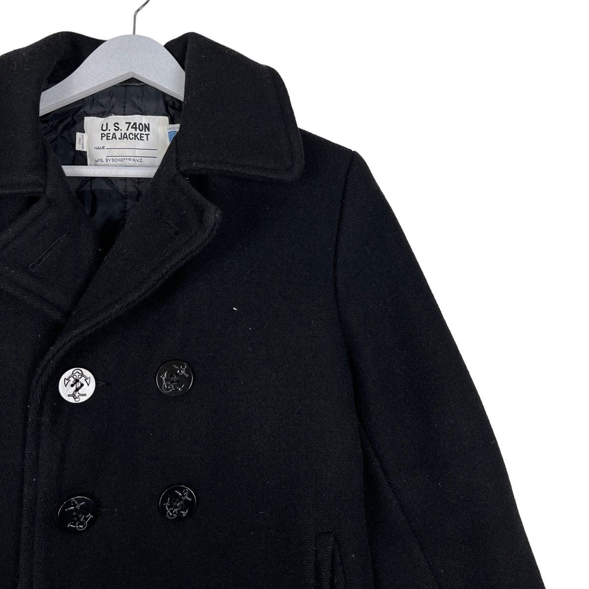 Schott 🔥 VINTAGE SCHOTT NAVY PEACOATS JACKET SIZE 34 MADE IN USA Size US S / EU 44-46 / 1 - 5 Thumbnail
