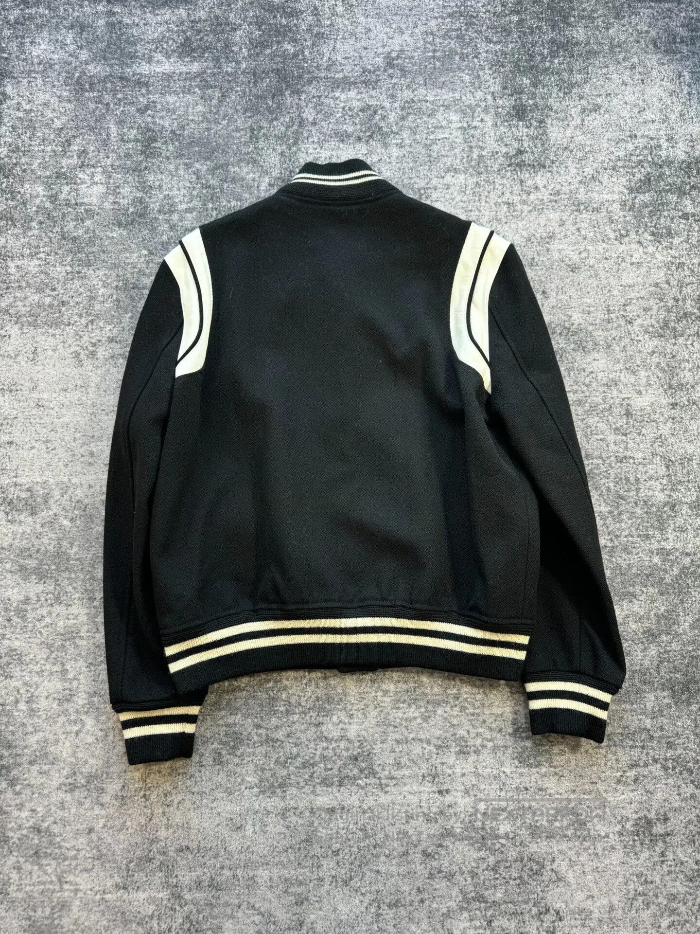 Saint Laurent Paris Saint Laurent Black and White Baseball Jacket. Size US L / EU 52-54 / 3 - 2 Thumbnail