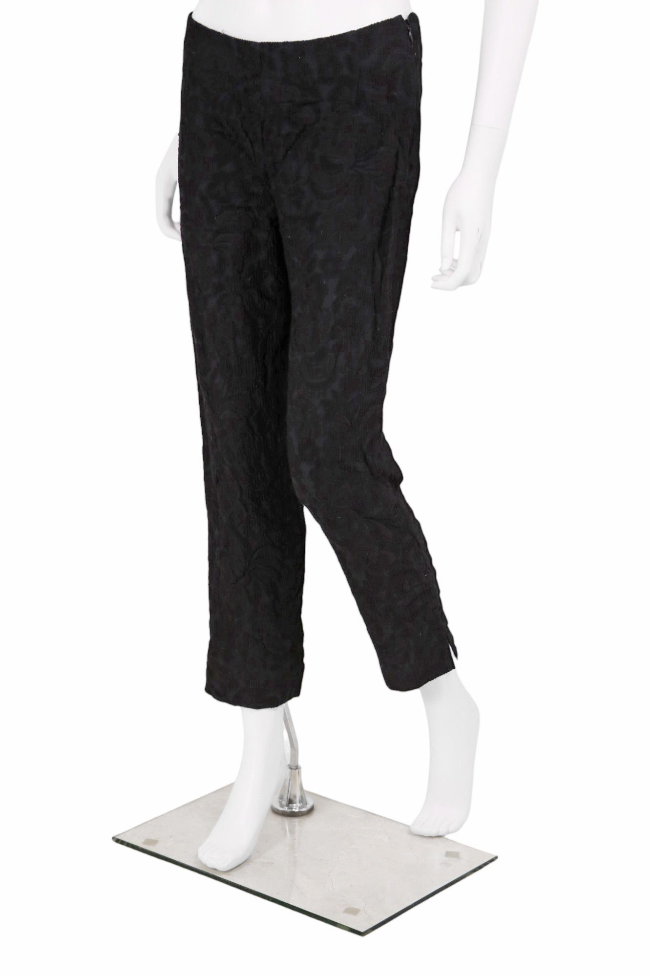 Prada S/S 2015 Distressed Floral Black Jeans Size 28" / US 6 / IT 42 - 3 Thumbnail