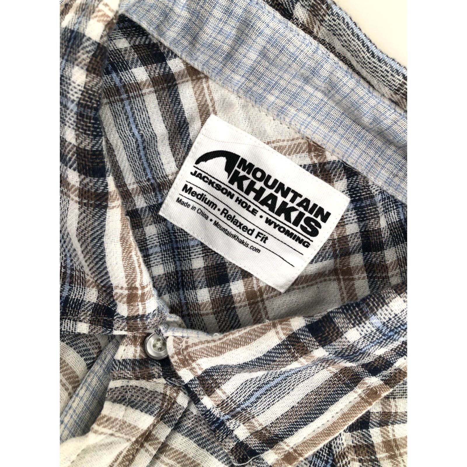 Mountain Khakis MOUNTAIN KHAKIS Plaid Mens M Button-Up Long Sleeve Flannel Embroidered Shirt Brown / Beige / Black / Blue / Gray Mens M Size US M / EU 48-50 / 2 - 5 Thumbnail