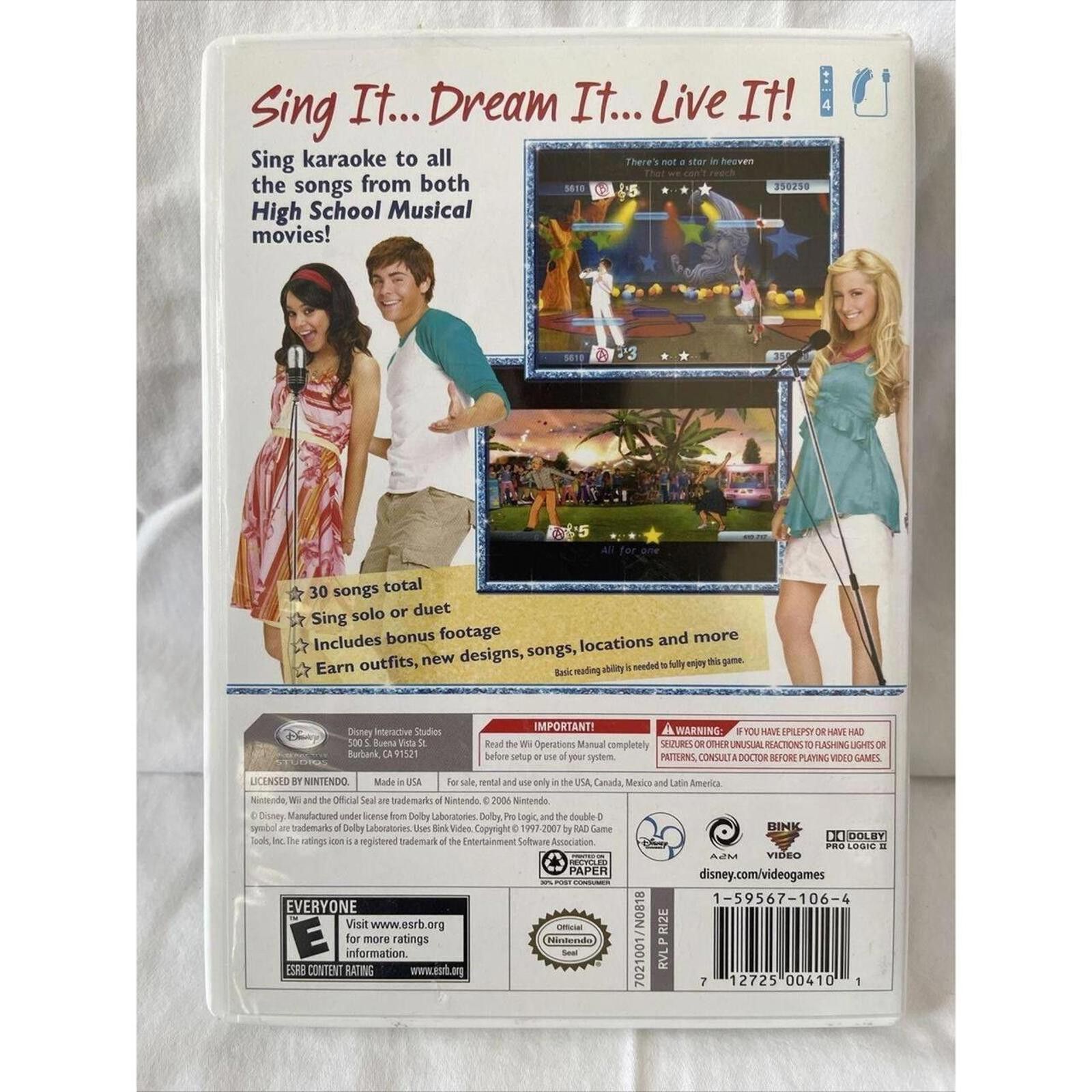 Disney Disney High School Musical: Sing It! - Wii Game Size ONE SIZE - 2 Thumbnail