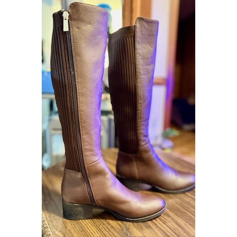 Kenneth Cole Kenneth Cole Brown Leather Knee High Riding Boots Size 6 Size US 6 / IT 36 - 4 Thumbnail