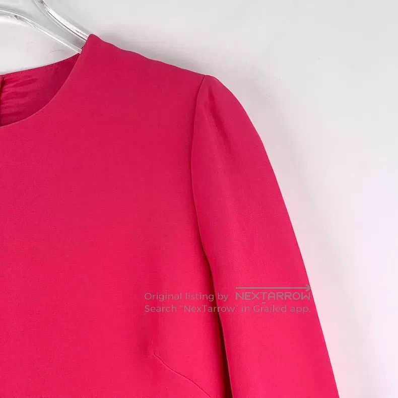 Valentino Valentino Red lace design mulberry silk pleated dress Size M / US 6-8 / IT 42-44 - 3 Thumbnail