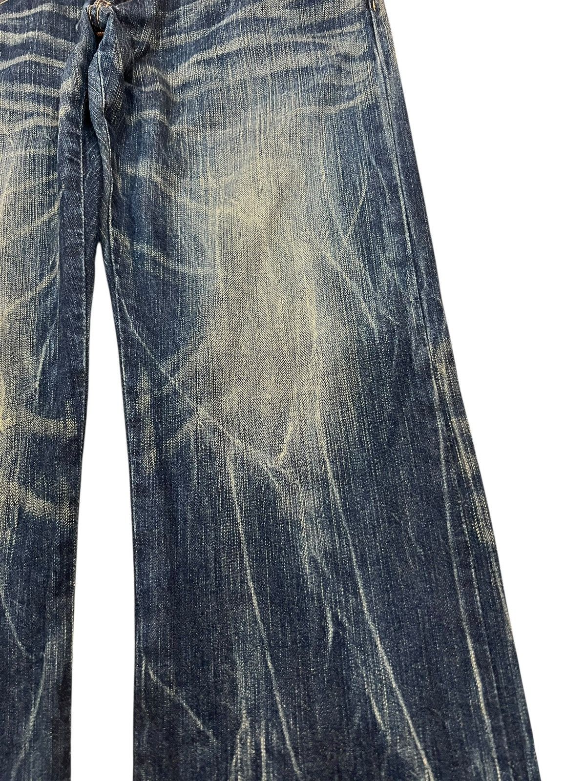 Edwin 💥Flare💥Vintage Edwin 503 Blue Trip Claw Denim Jean Size US 32 / EU 48 - 6 Thumbnail
