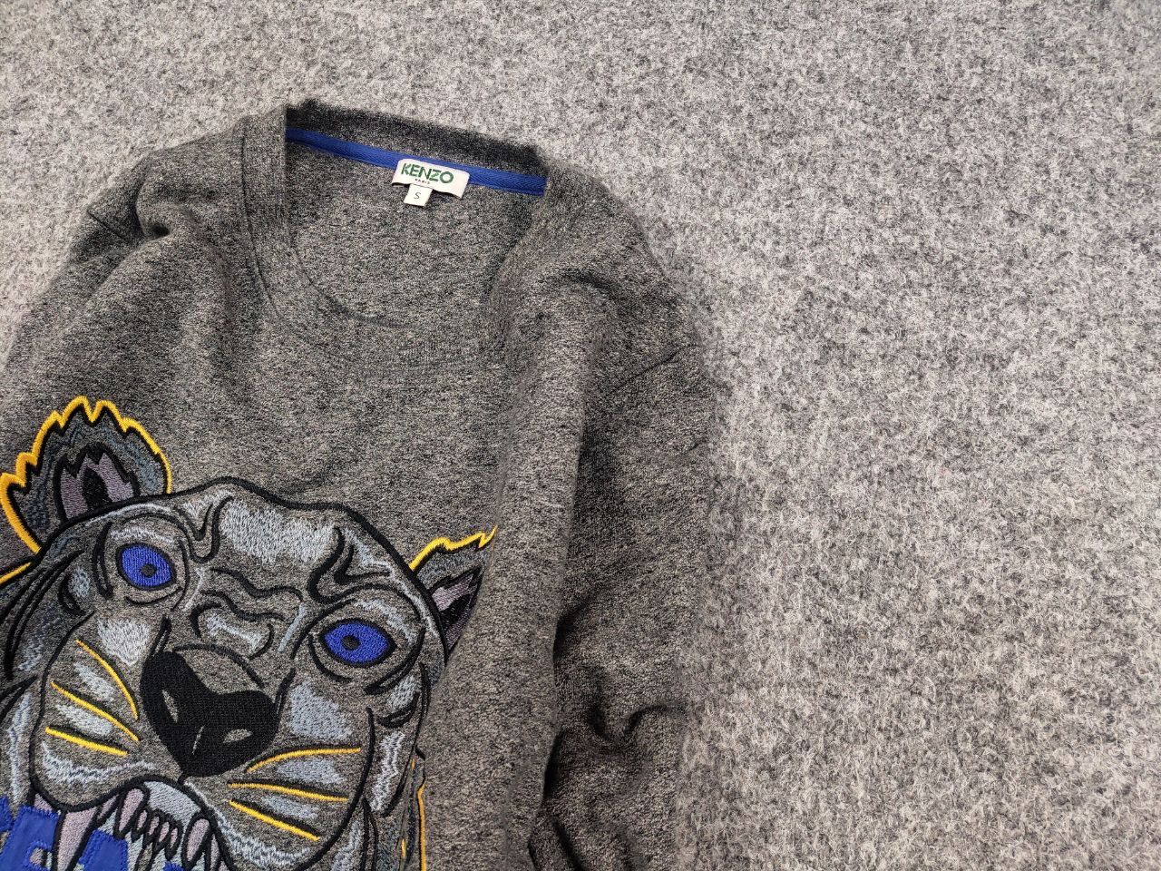 Kenzo Kenzo classic tiger embroidered Crewneck Gray Sweatshirt Size US S / EU 44-46 / 1 - 4 Thumbnail
