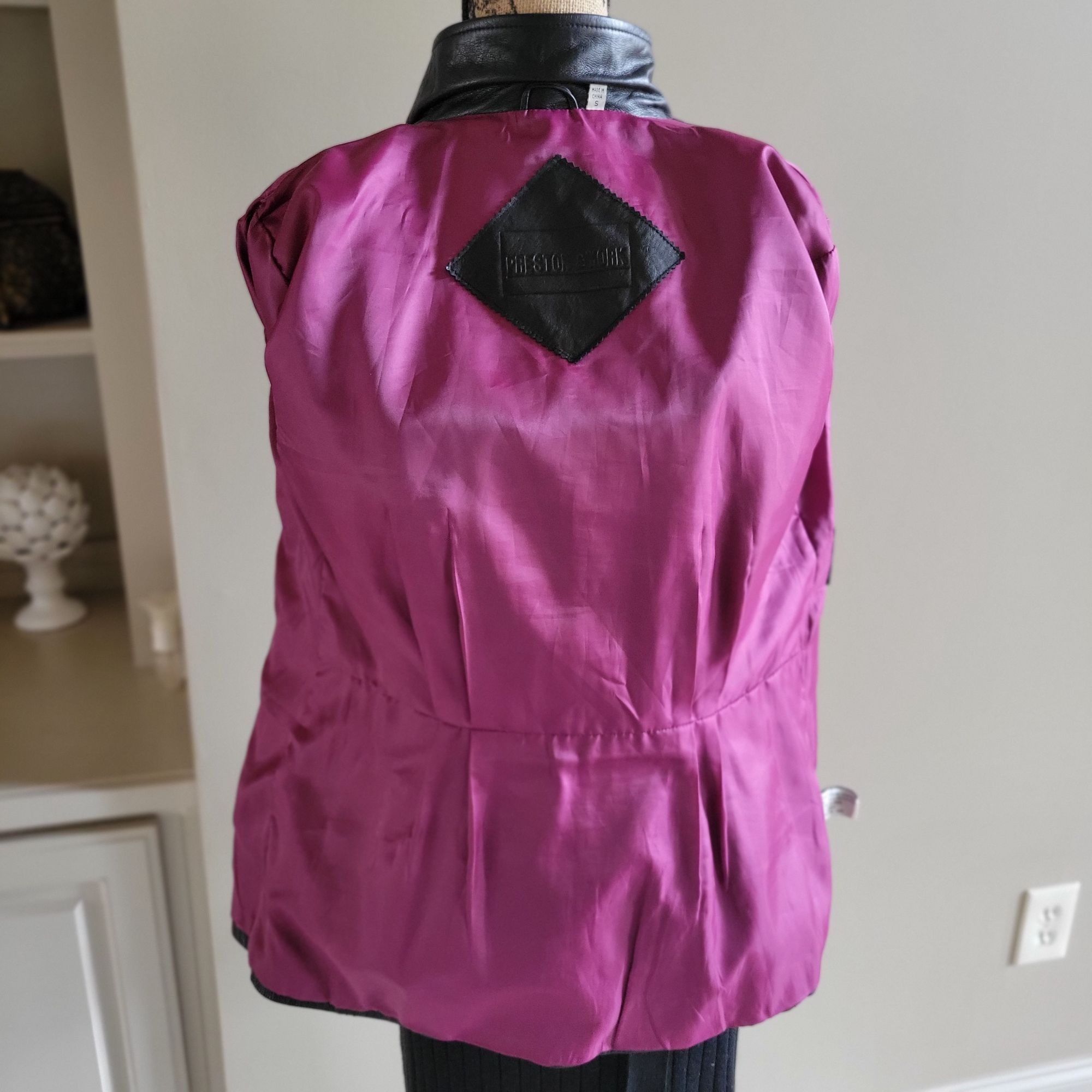 Preston & York Vintage Preston & York Lambskin Black Women's Leather Jacket Size S / US 4 / IT 40 - 6 Thumbnail