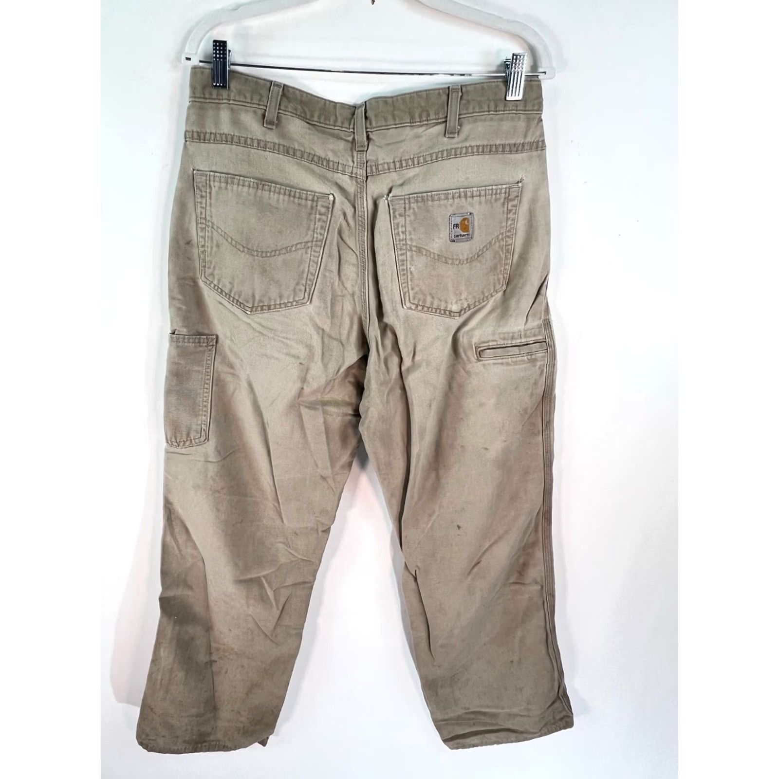 Carhartt Carhartt NFPA Mens Relaxed Jeans Beige 33X30 Pants Distressed Casual Straight Jeans Mens Size US 33 - 7 Thumbnail
