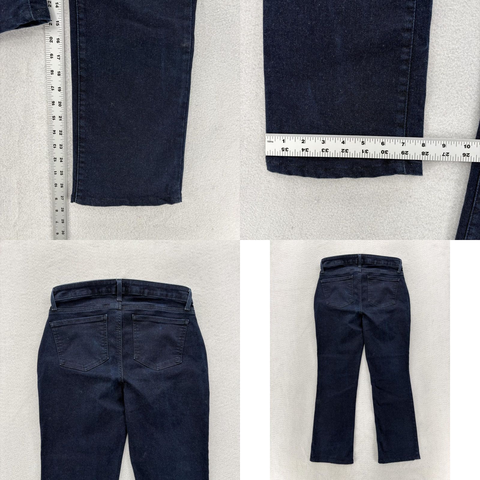 NYDJ NYDJ Barbara Bootcut Jeans Womens 6 Dark Blue Mid Rise Stretch Denim Lift Tuck 5-Pocket Zipper Button Size 28" / US 6 / IT 42 - 8 Thumbnail