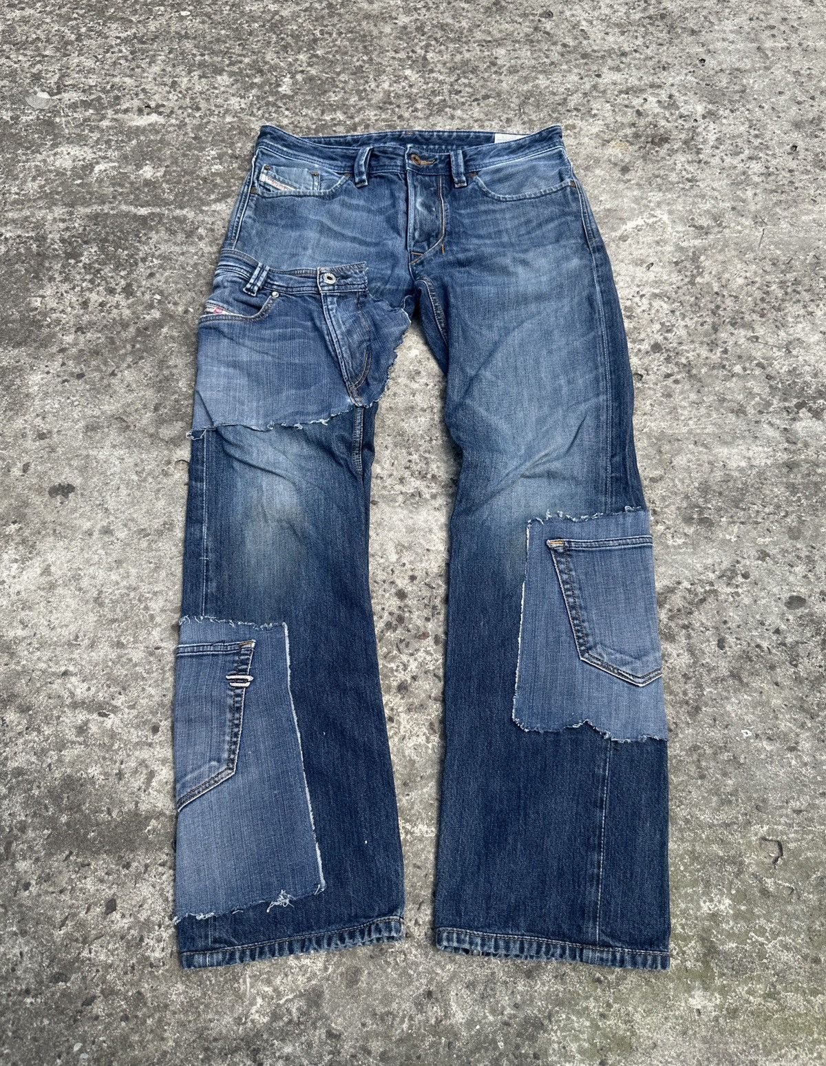 Diesel Y2K Casual Jeans Diesel Pocket Pants Avant Garde Opium Rare Size US 31 - 1 Thumbnail