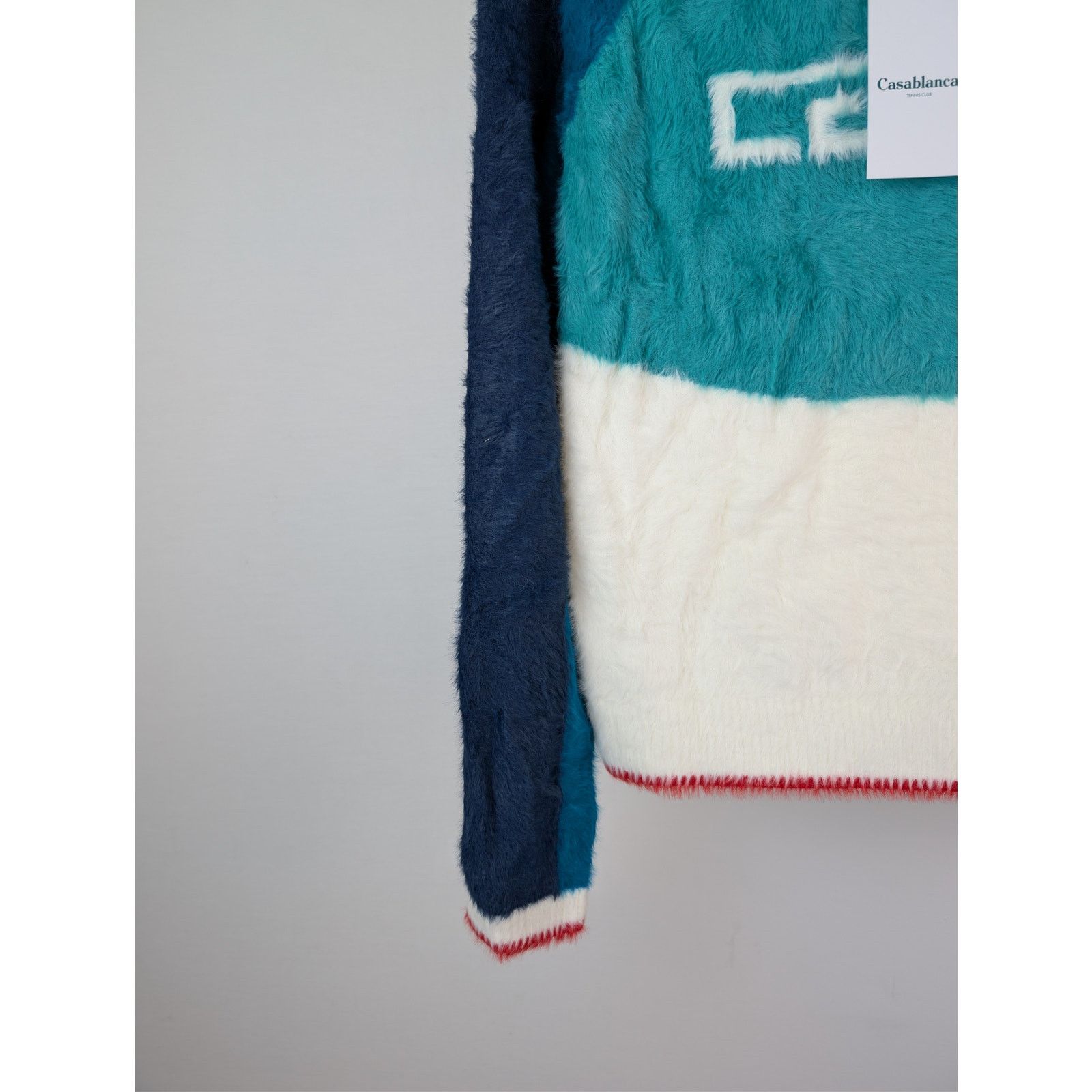 Casablanca o1rshd1 Nylon Sport Fluffy Polo Long Sleeve Shirt in Blue Size US M / EU 48-50 / 2 - 6 Thumbnail