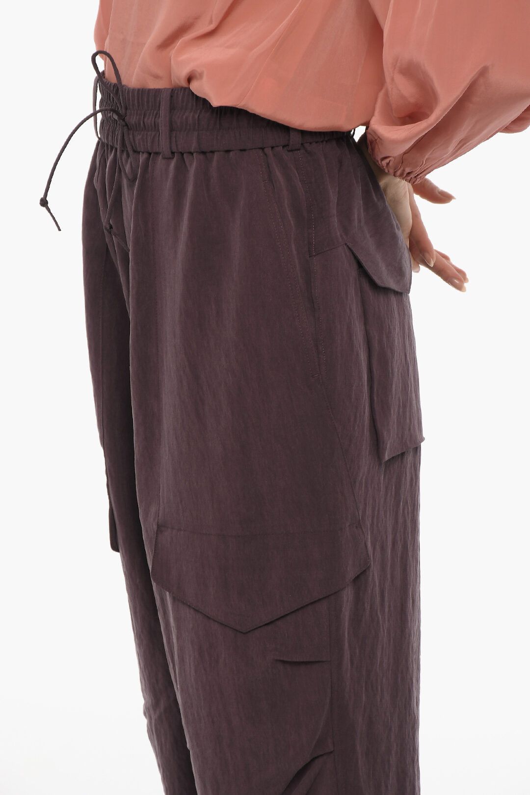 Y-3 × Yohji Yamamoto og1mm0824 Wide Leg Cargo Pants with Elastic Waistband Size 26" / US 2 / IT 38 - 3 Thumbnail