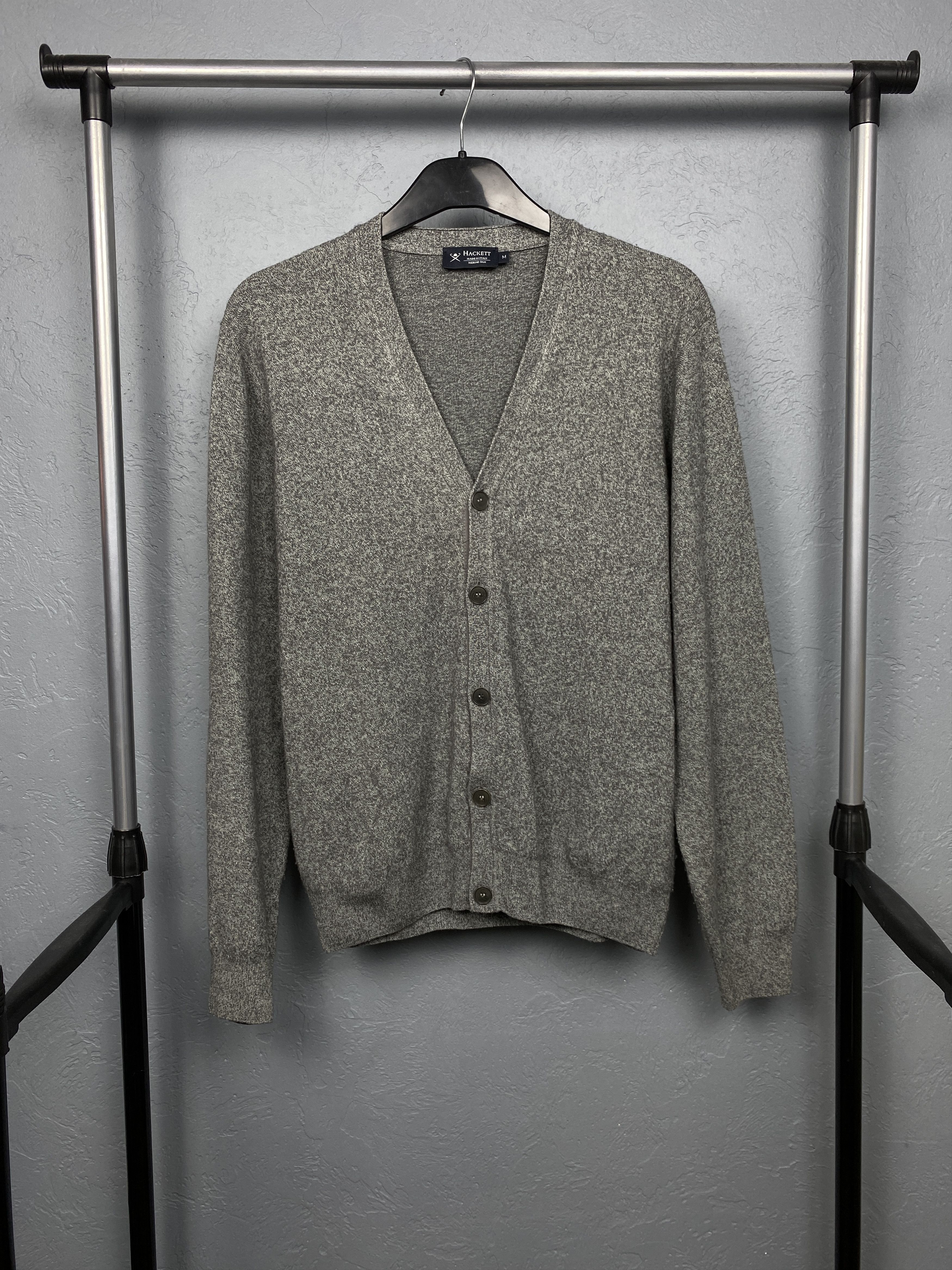 Hackett Hackett Vintage Mens Wool+Silk Cardigan Sweater Size US M / EU 48-50 / 2 - 1 Thumbnail