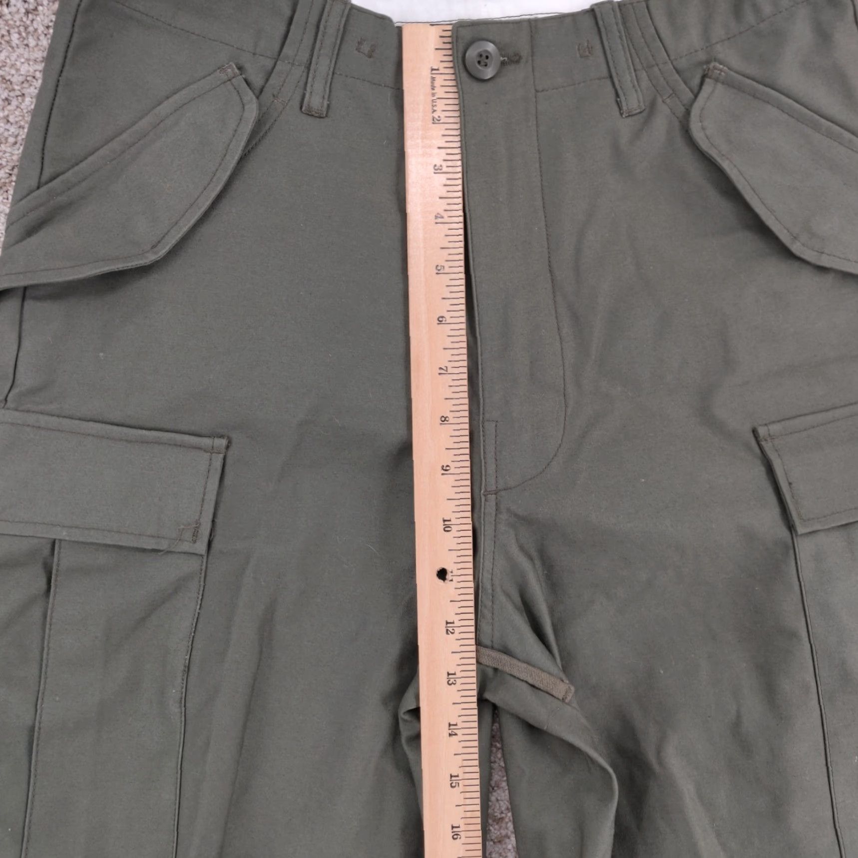 Alpha Industries Vtg Alpha Industries Military Trousers Cargo Pants Mens 30 Green Canvas 32 Inseam 30 Waiste Adjustable Lined Field Workwear Winter Army 90s Mens Size US 32 / EU 48 - 3 Thumbnail