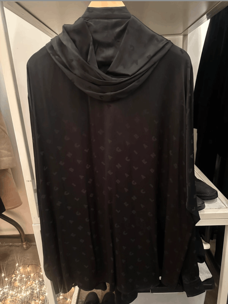 Balenciaga Hooded duchesse-satin blouse Oversized Black M Size M / US 6-8 / IT 42-44 - 6 Thumbnail