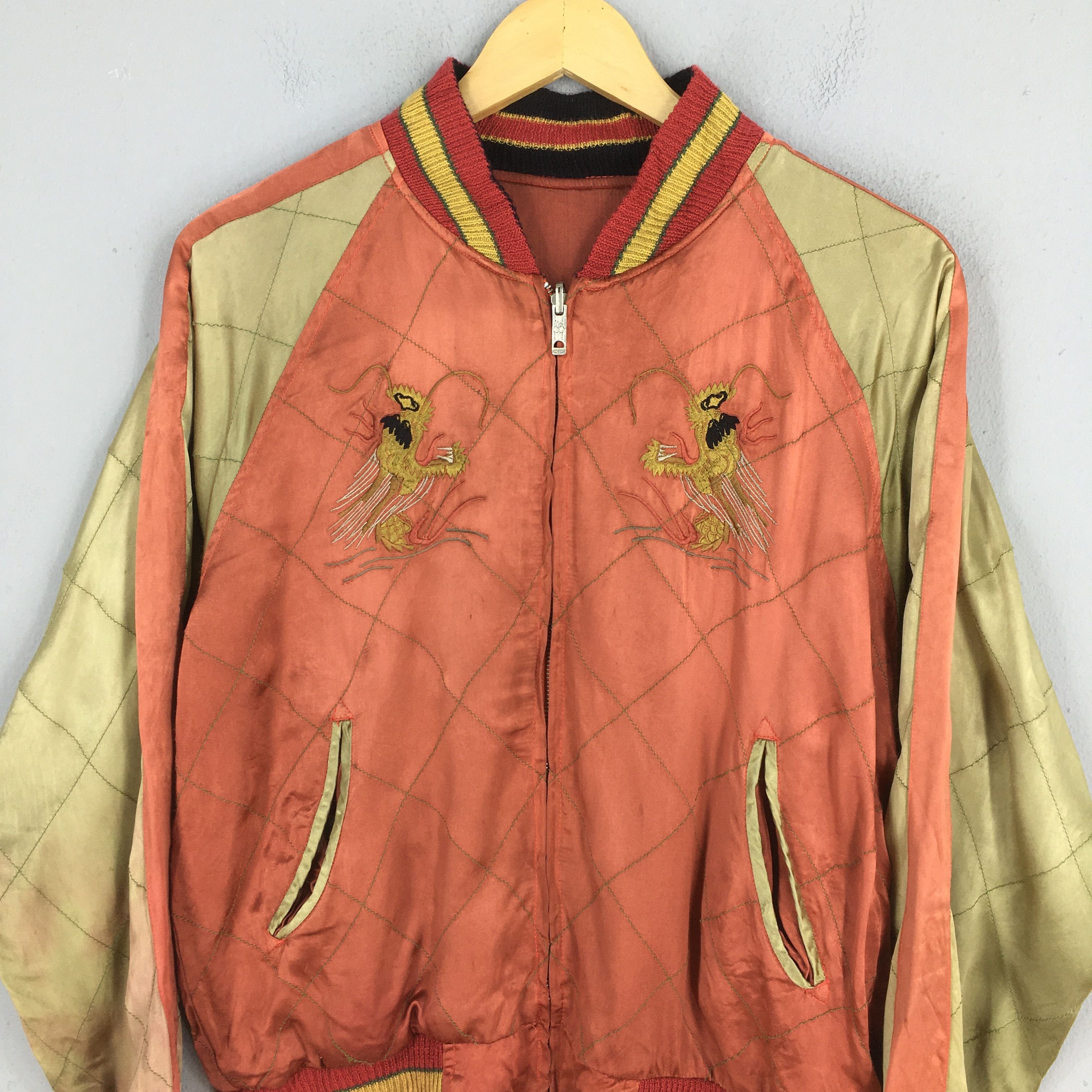 Japanese Brand Vintage 80s Sukajan Japan Dragon Souvenir Rayon Jacket M Size US M / EU 48-50 / 2 - 2 Thumbnail