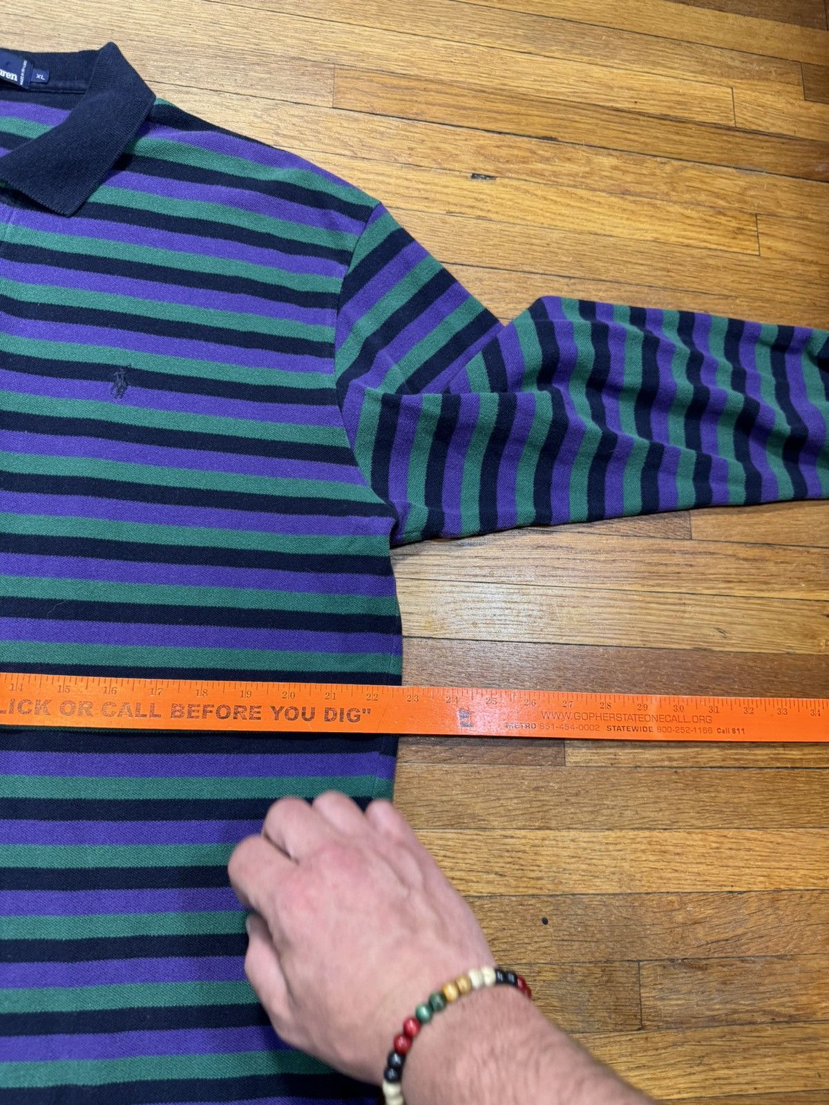 Polo Ralph Lauren × Vintage Vintage Polo Ralph Lauren Striped Rugby Size US XL / EU 56 / 4 - 7 Thumbnail