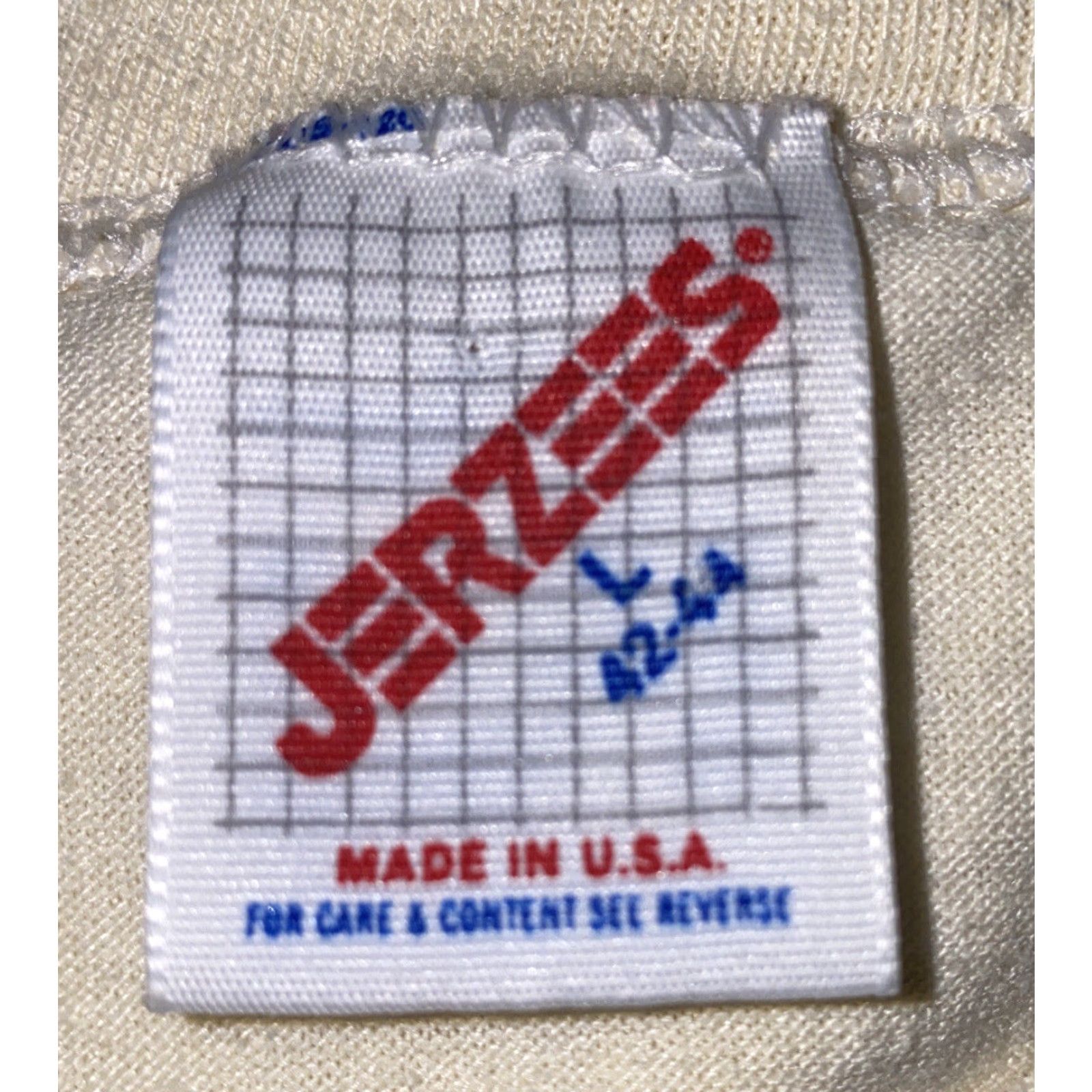 Jerzees VINTAGE Jerzees T-Shirt Shirt Mens Beige USA Made Short Sleeve L Size US L / EU 52-54 / 3 - 4 Thumbnail