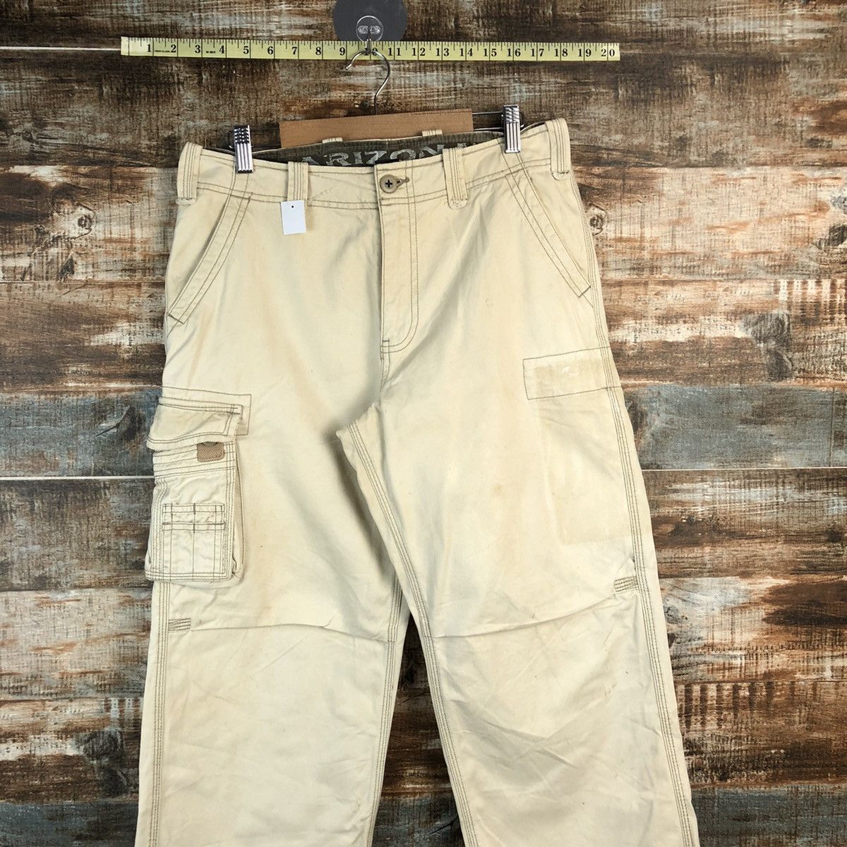 Arizona Jean Co. DL AriZona Jeanco. White Cargo Multipocket Pants #C641 Size US 31 - 2 Thumbnail