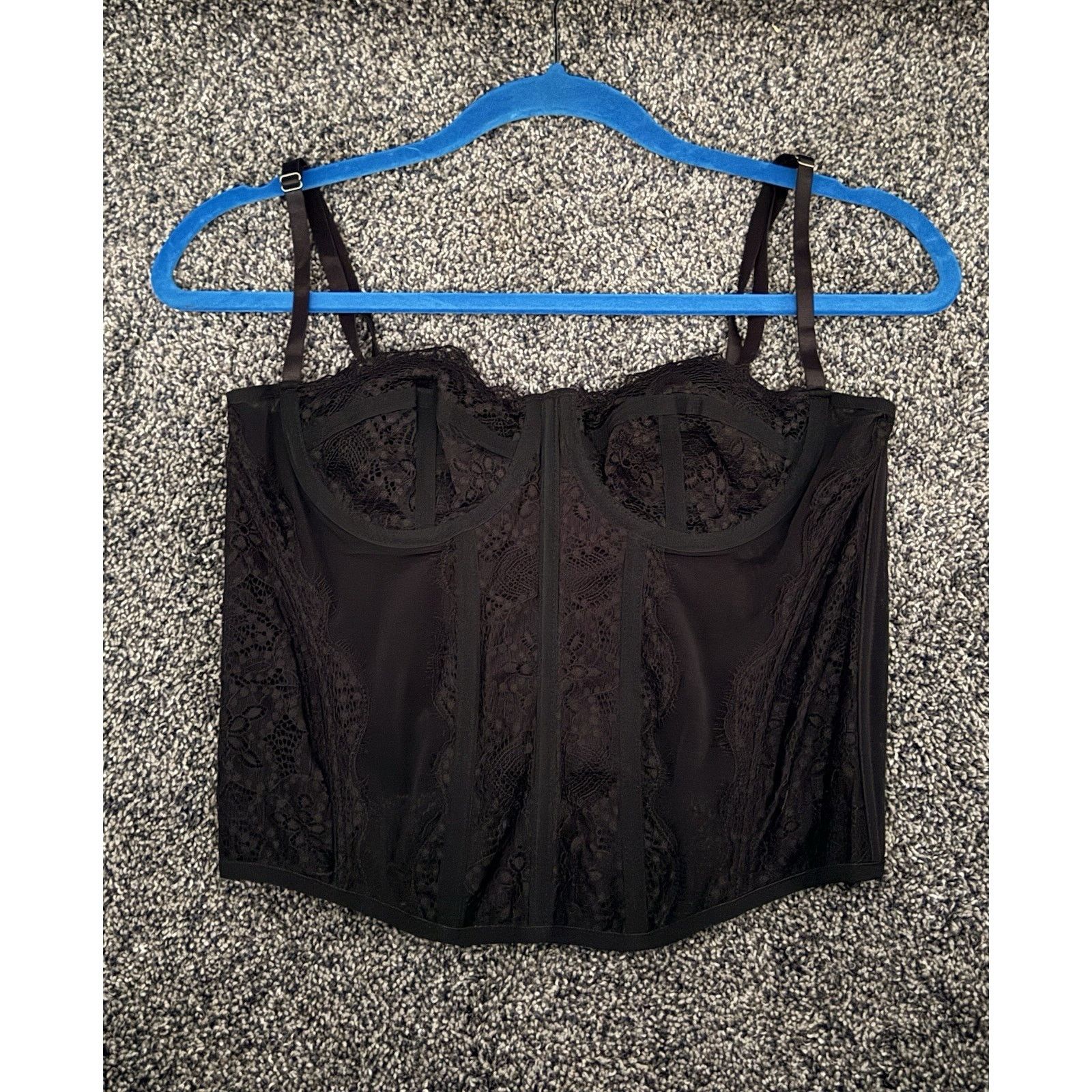 Other Black Lace Bustier Corset Top Size Large NWT Size ONE SIZE - 1 Thumbnail