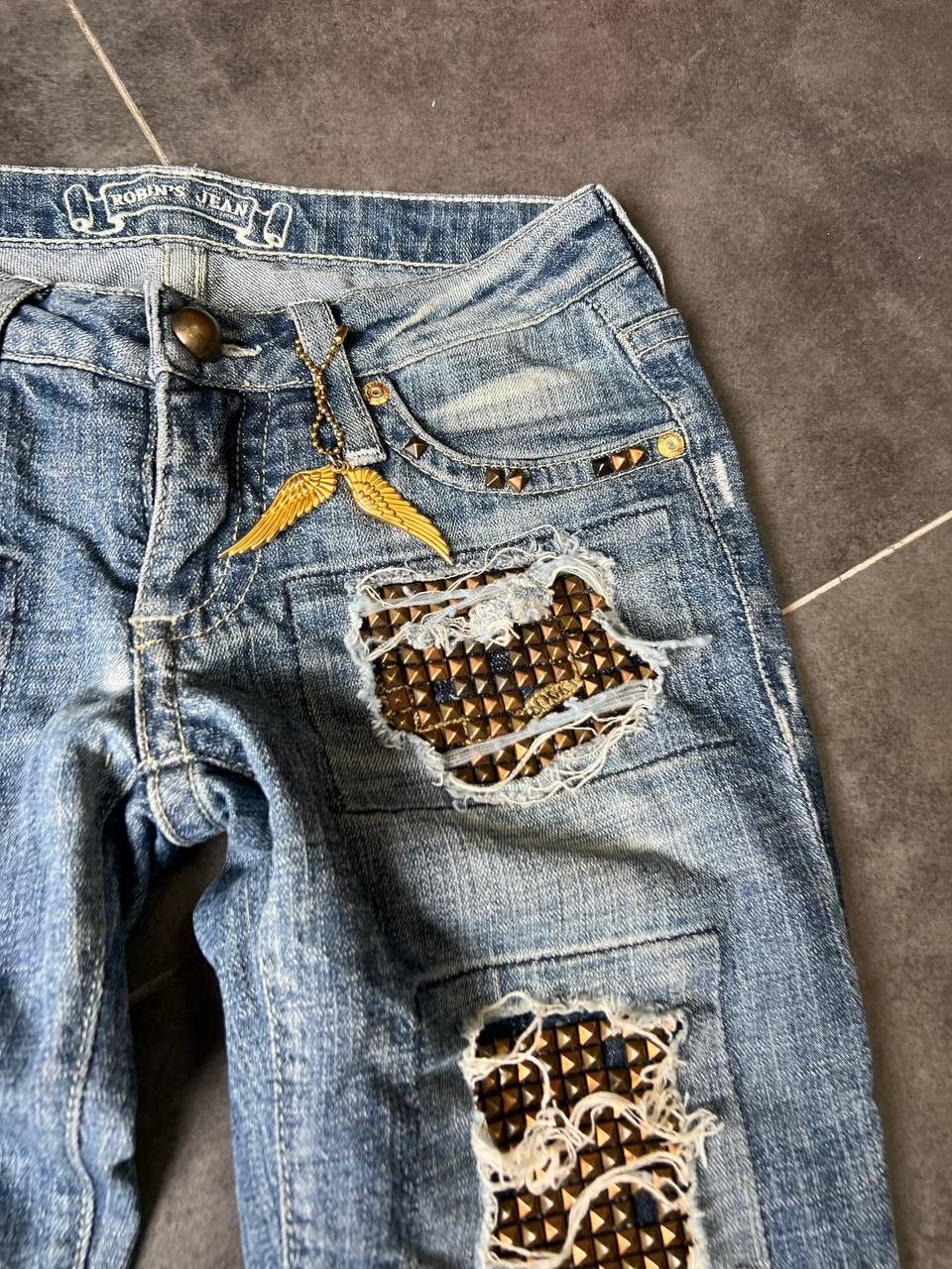Robins Jeans LGB Style Vintage Robins Jean studded blue denim Size 25" / US 0 / IT 36 - 3 Thumbnail