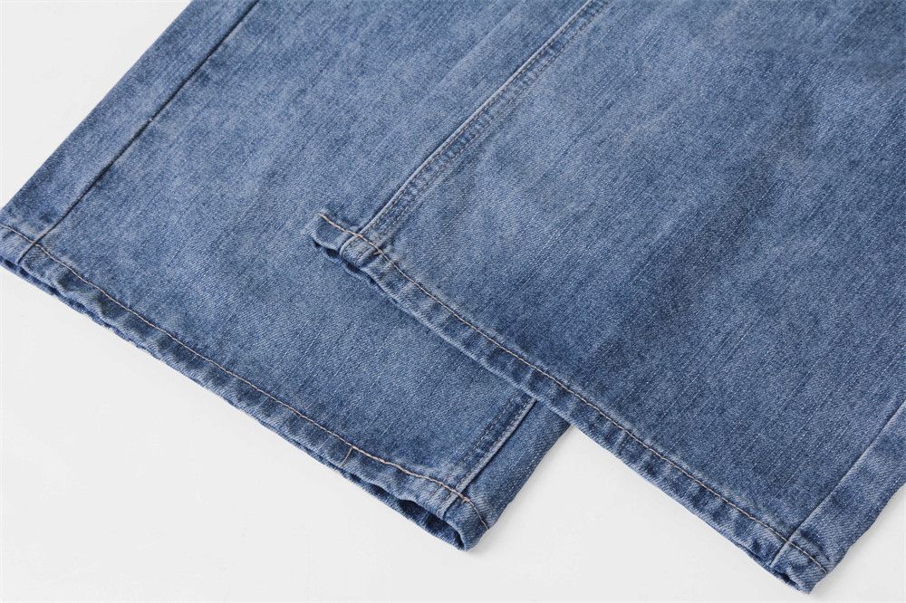 Japanese Brand × Jean American washed loose all-match straight jeans for men Size US 34 / EU 50 - 6 Thumbnail