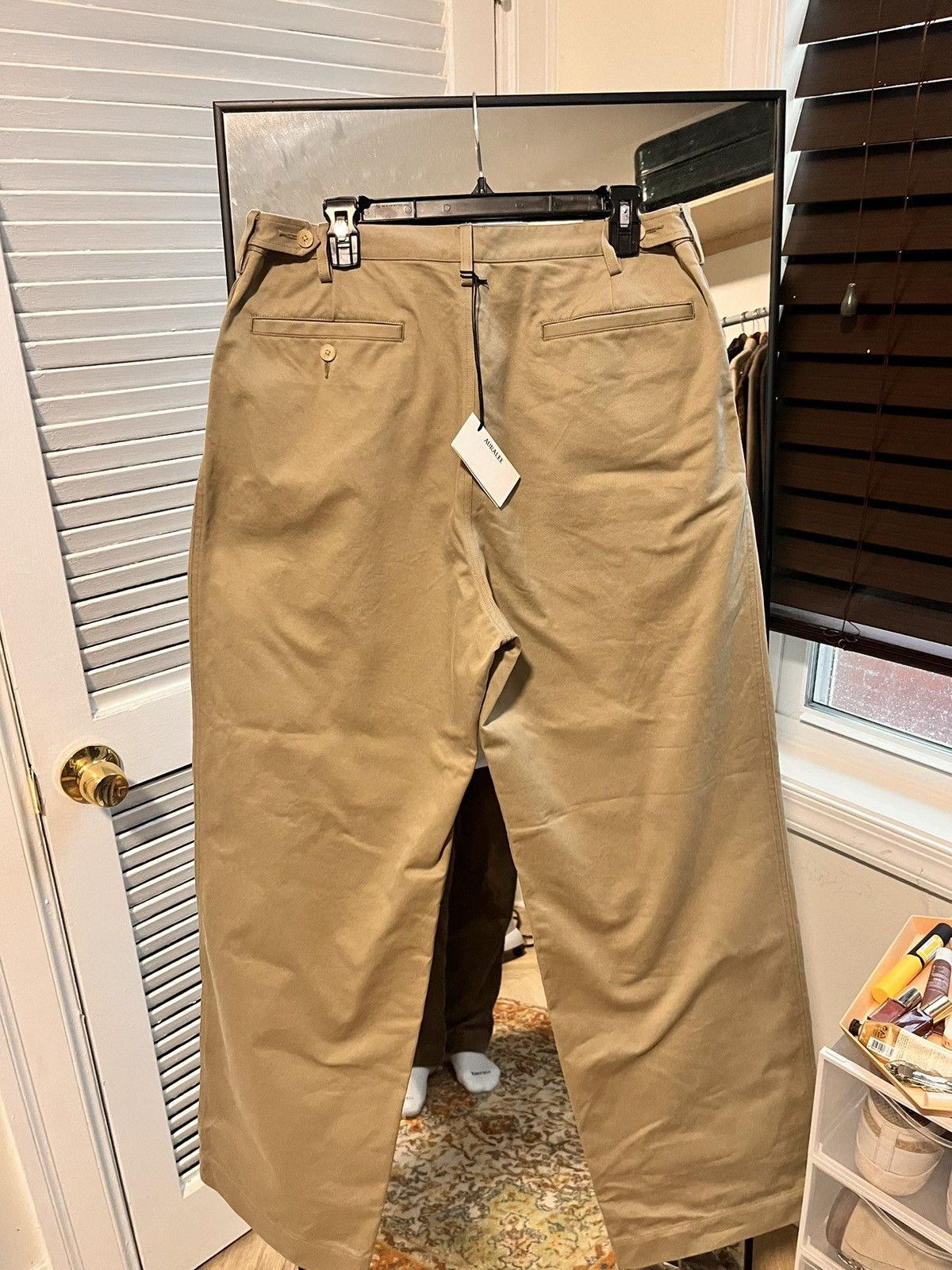 Auralee SS25 Sz 6 Washed Chino One Tuck Pants