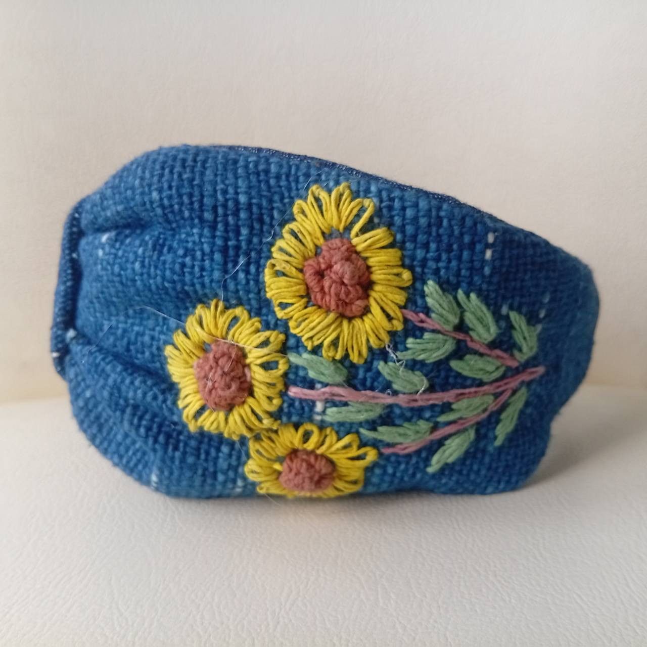 Other HEADBAND HAND-EMBROIDERED FLOWER NATURAL INDIGO Size ONE SIZE - 5 Thumbnail