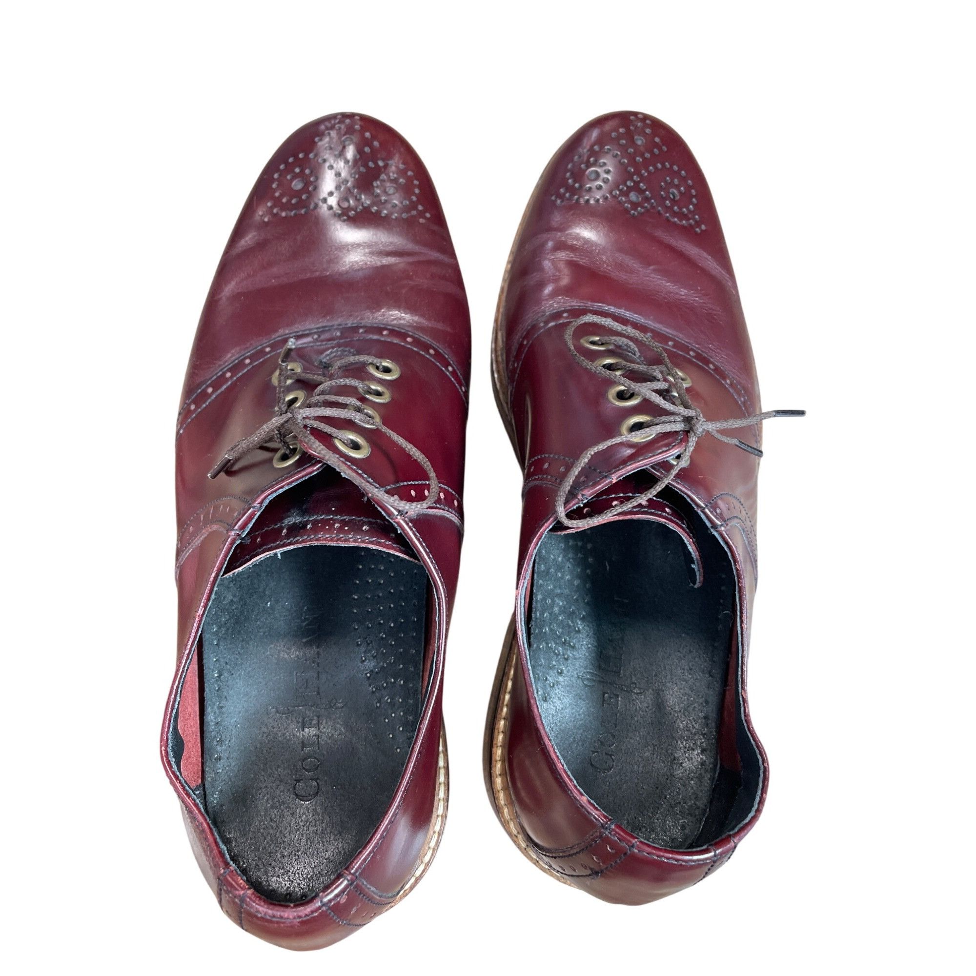 Cole Haan Cole Haan Mens Burgandy leather oxford Dress shoes size 9.5M Size US 9.5 / EU 42-43 - 17 Thumbnail