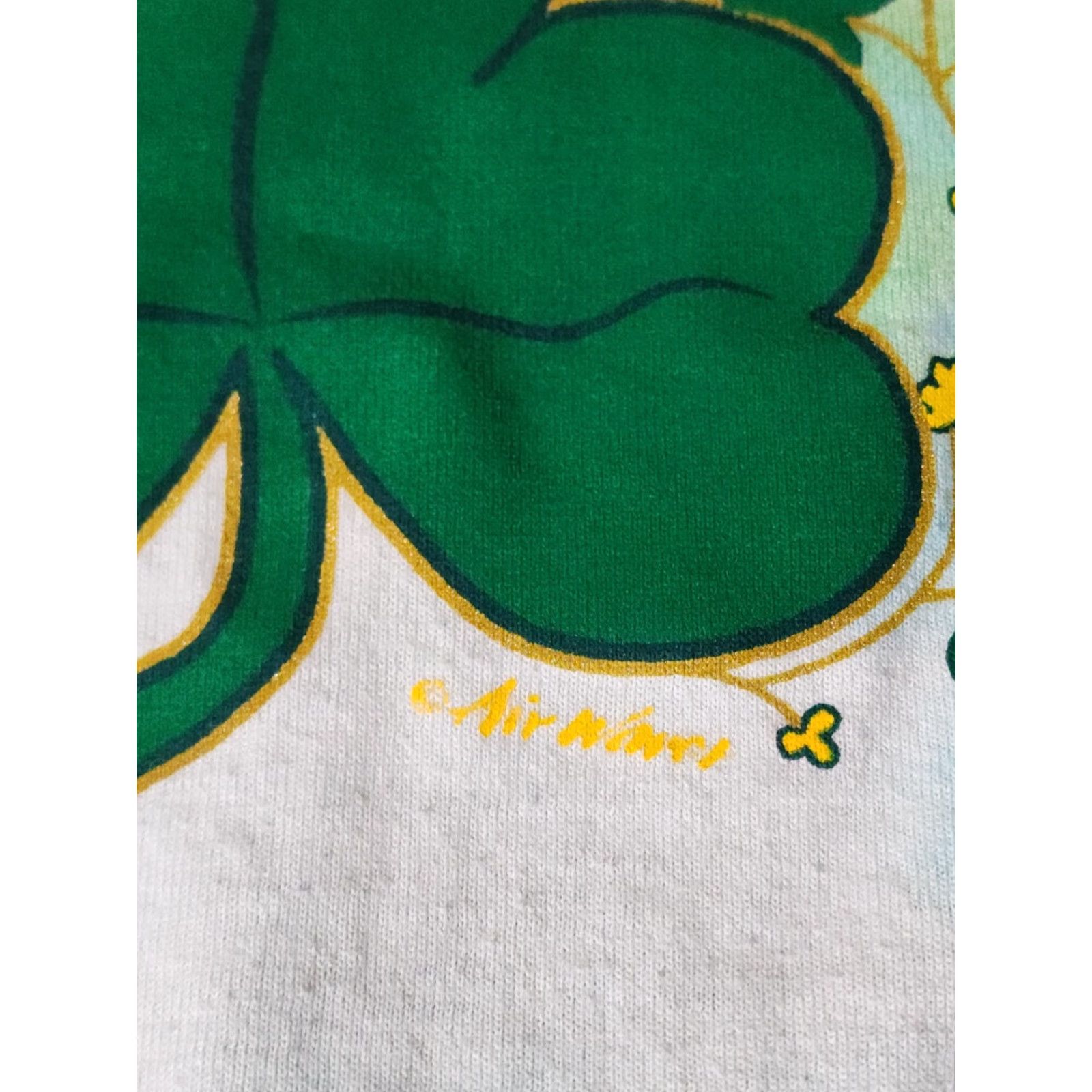 Jerzees VINTAGE Jerzees T-Shirt Mens L Green 90s Tie Dye Four Leaf Clover Graphic Print Crew Neck Short Sleeve Canvas Cotton Size US L / EU 52-54 / 3 - 4 Thumbnail