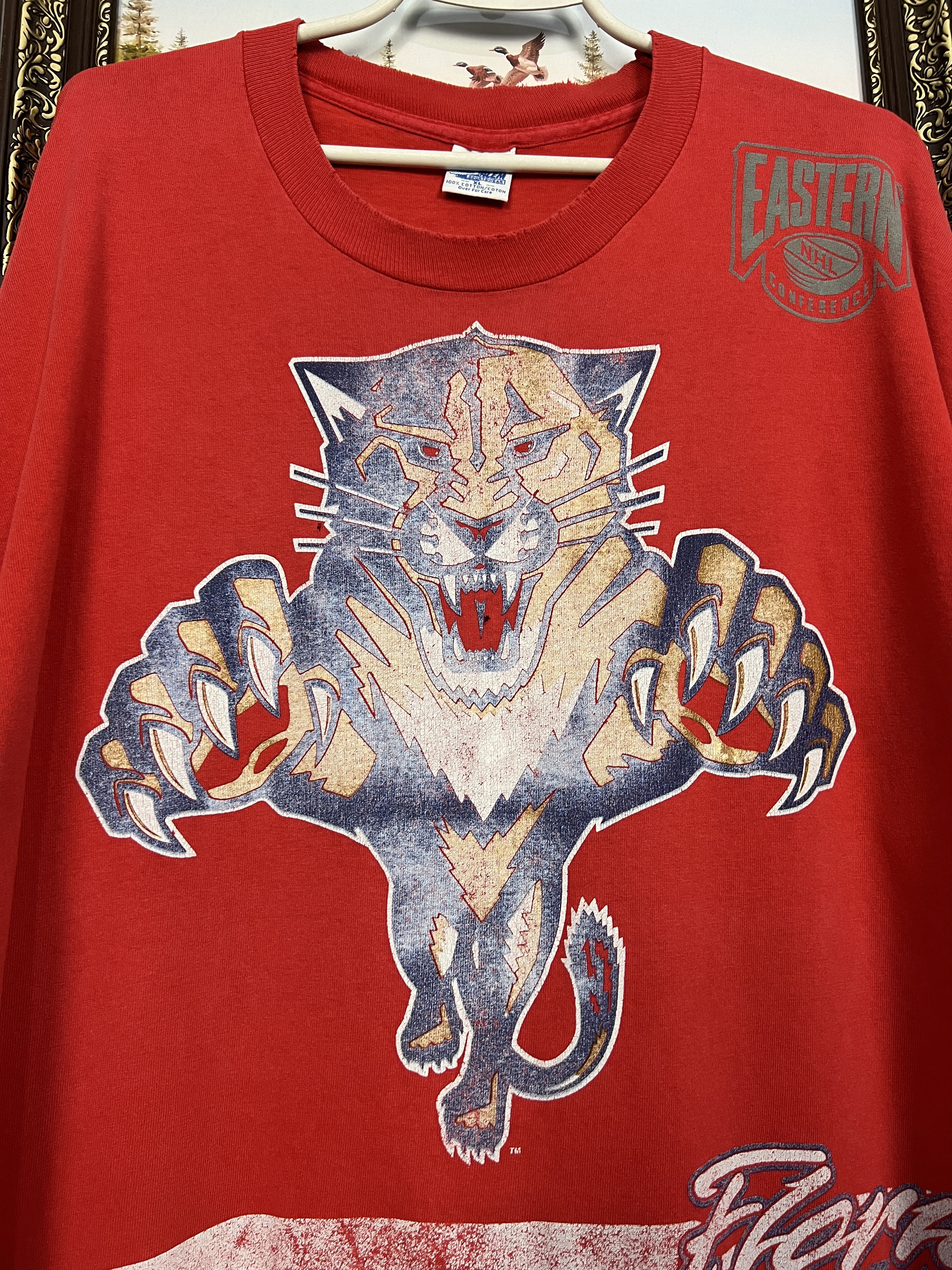 Vintage Florida Patherns Ice Hockey Jersey NHL Over Print Shirt Size US XL / EU 56 / 4 - 3 Thumbnail
