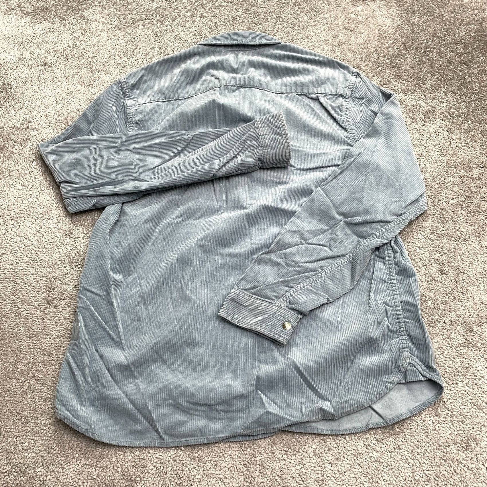 Urban Outfitters Urban Outfitters Corduroy Shirt Mens M Blue Patch Pocket Button-Up Casual Shirt Size M / US 6-8 / IT 42-44 - 2 Thumbnail