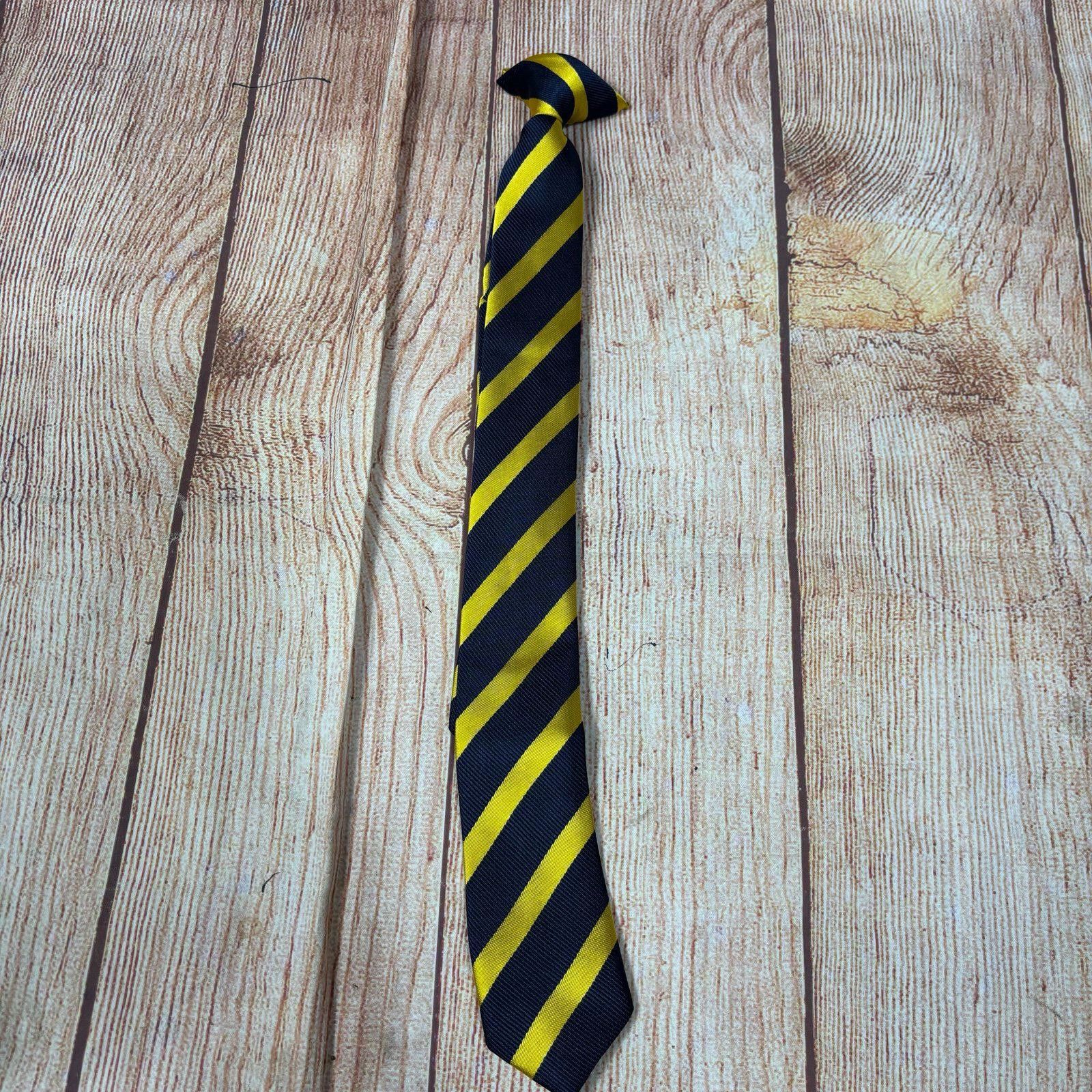 Other Boys Yellow and Navy Striped Tie Size ONE SIZE - 1 Thumbnail