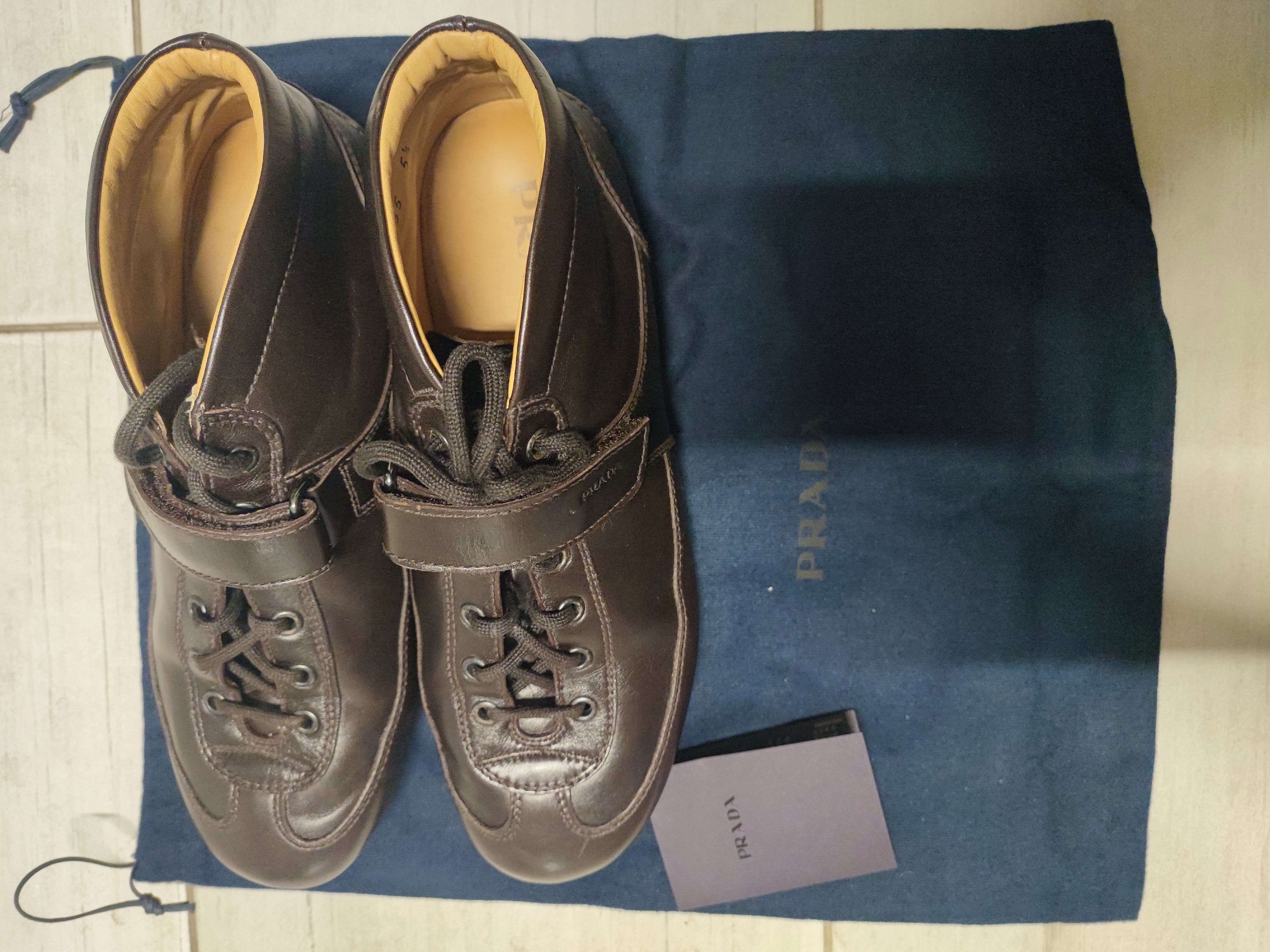 Prada Prada Leather brown Ankle Boots – Size 5.5 (39) Size US 6 / EU 39 - 5 Thumbnail