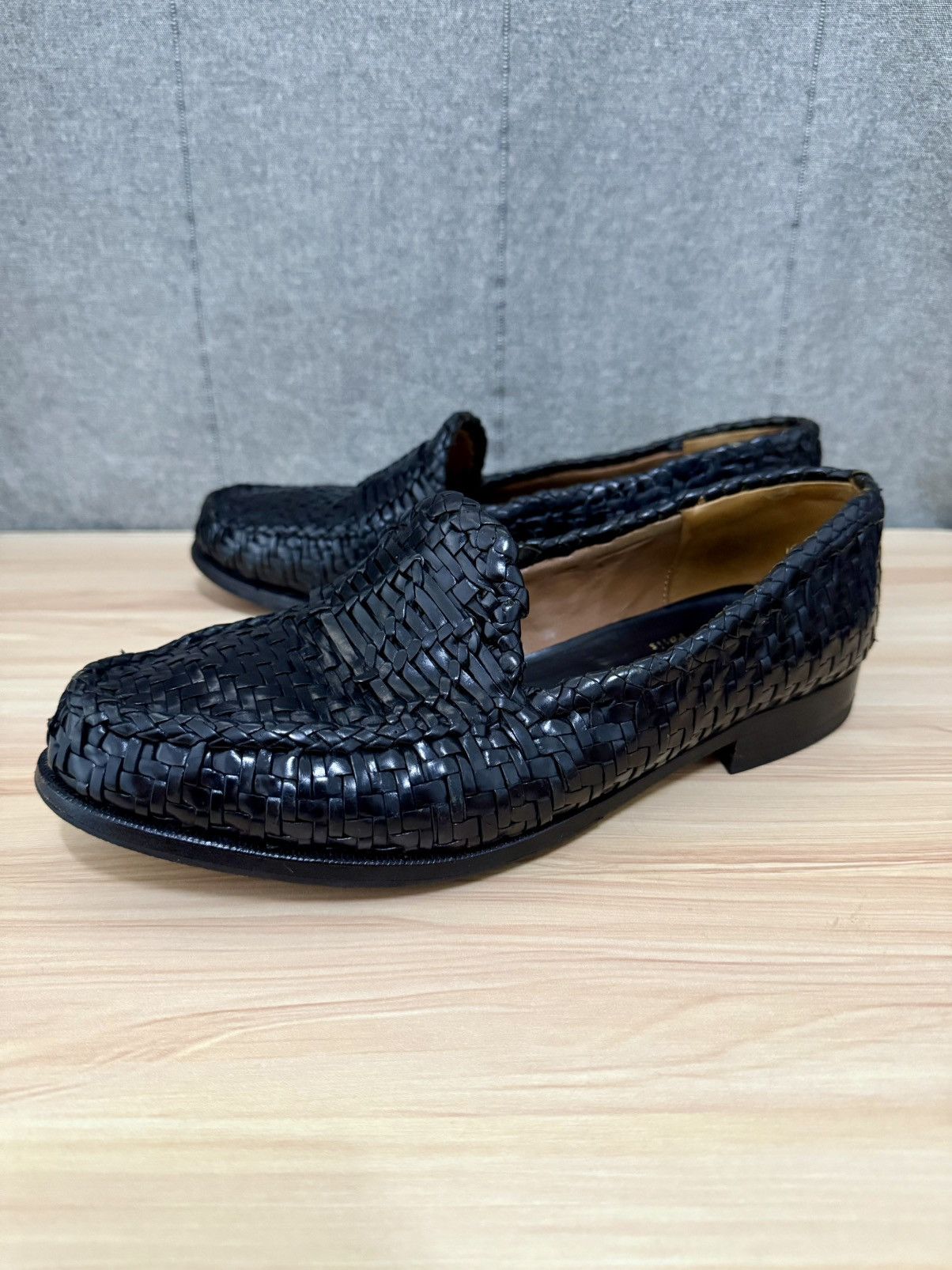 Yves Saint Laurent Yves saint laurent Black Woven Leathers loafers Size US 7 / EU 40 - 4 Thumbnail